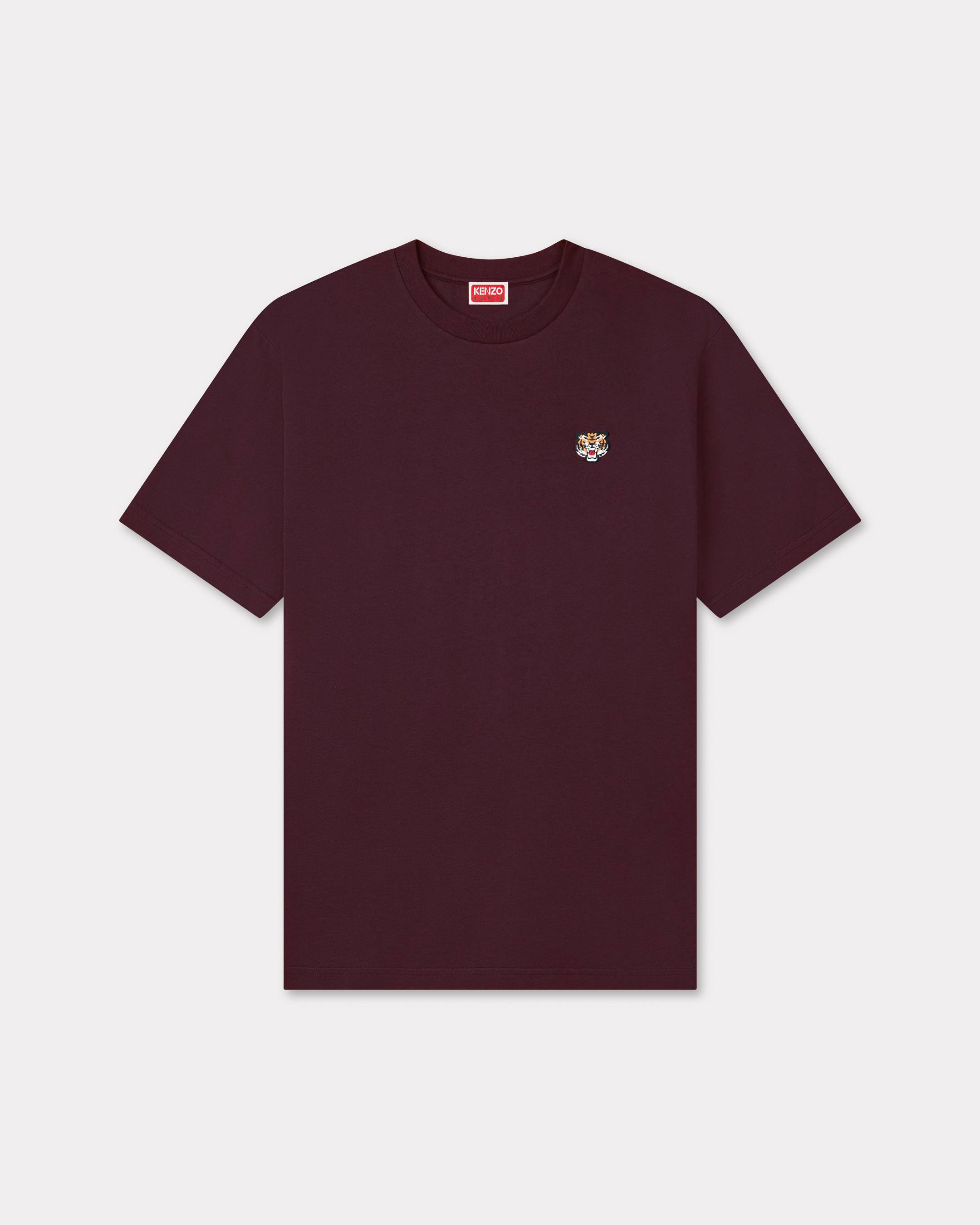 KENZO 'Lucky Tiger' T-shirt In Cotton Bordeaux- Mens - Size L