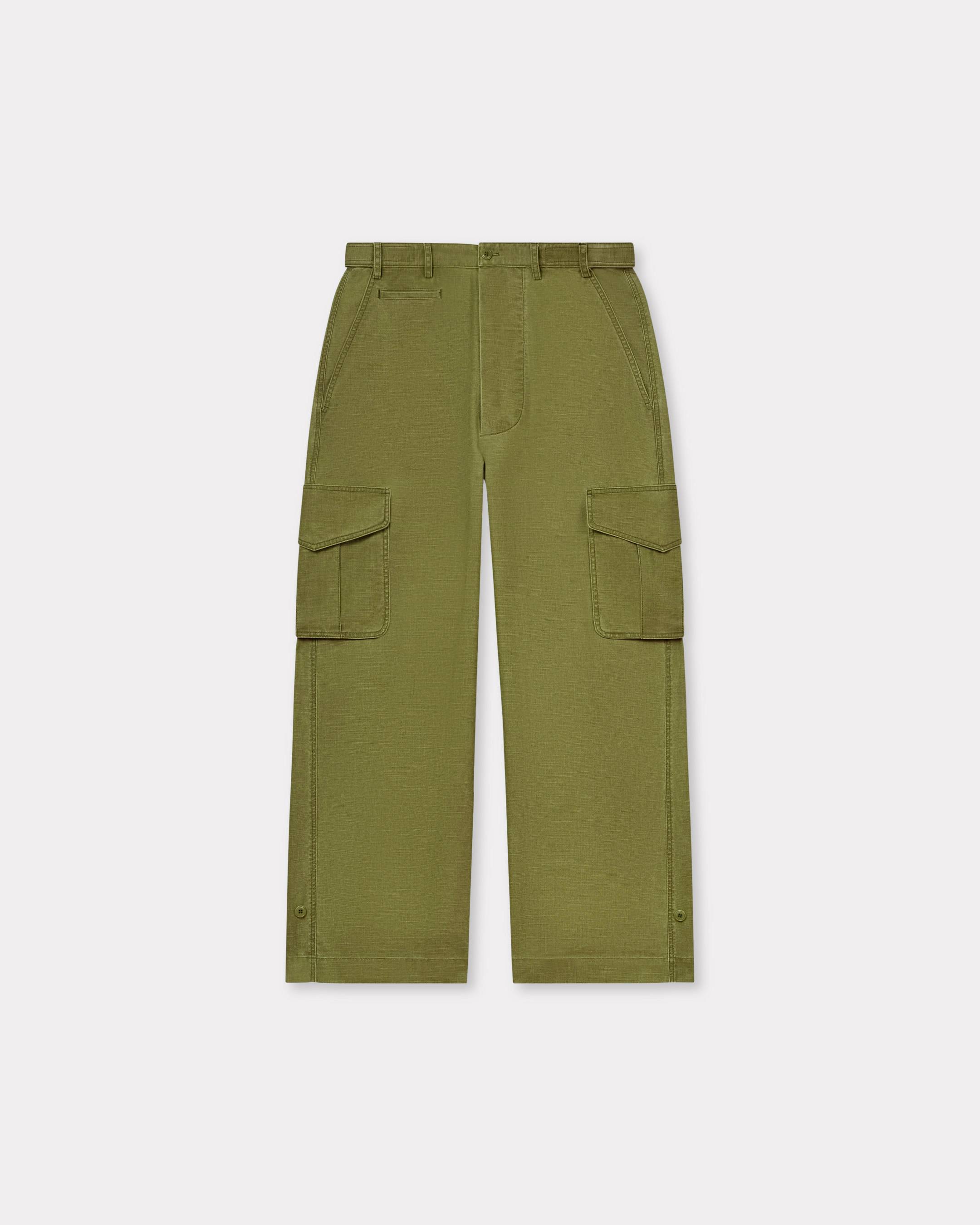 KENZO Adjustable Cargo Pants , Man, Pale Khaki, Size Xl, Cotton