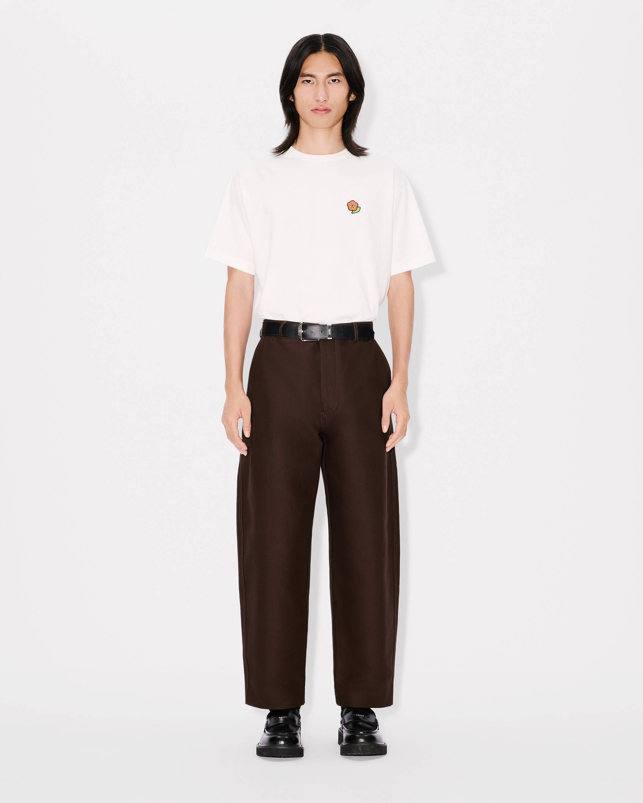 パンツ KENZO Woman Pants Brown FD62PA0719GH 14 Kenzo Plaid Tailored Wide Leg Pants, Brand Size 34 (US Size