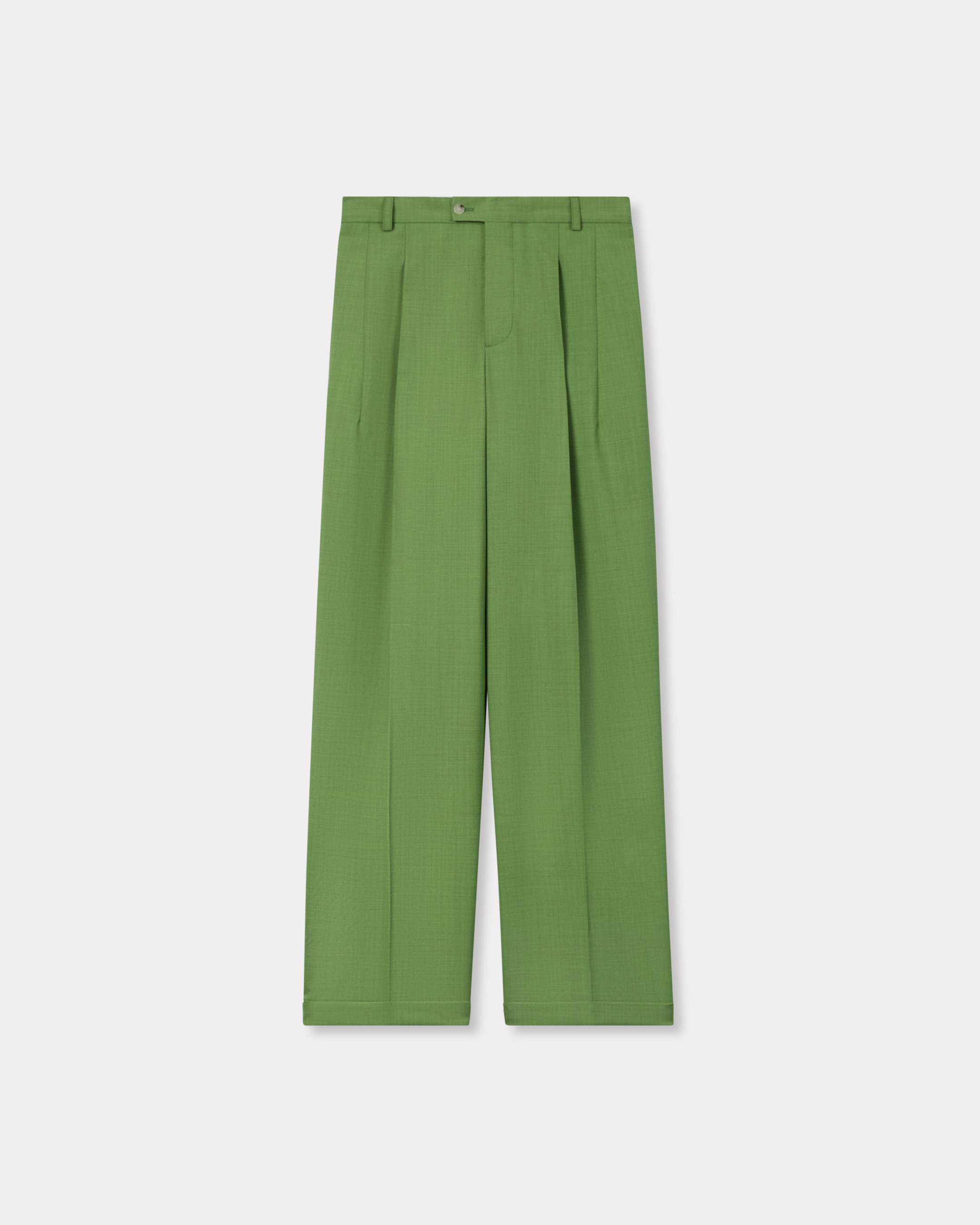 KENZO Pantalon De Tailleur Droit, Homme, Kaki Clair, Taille , 42