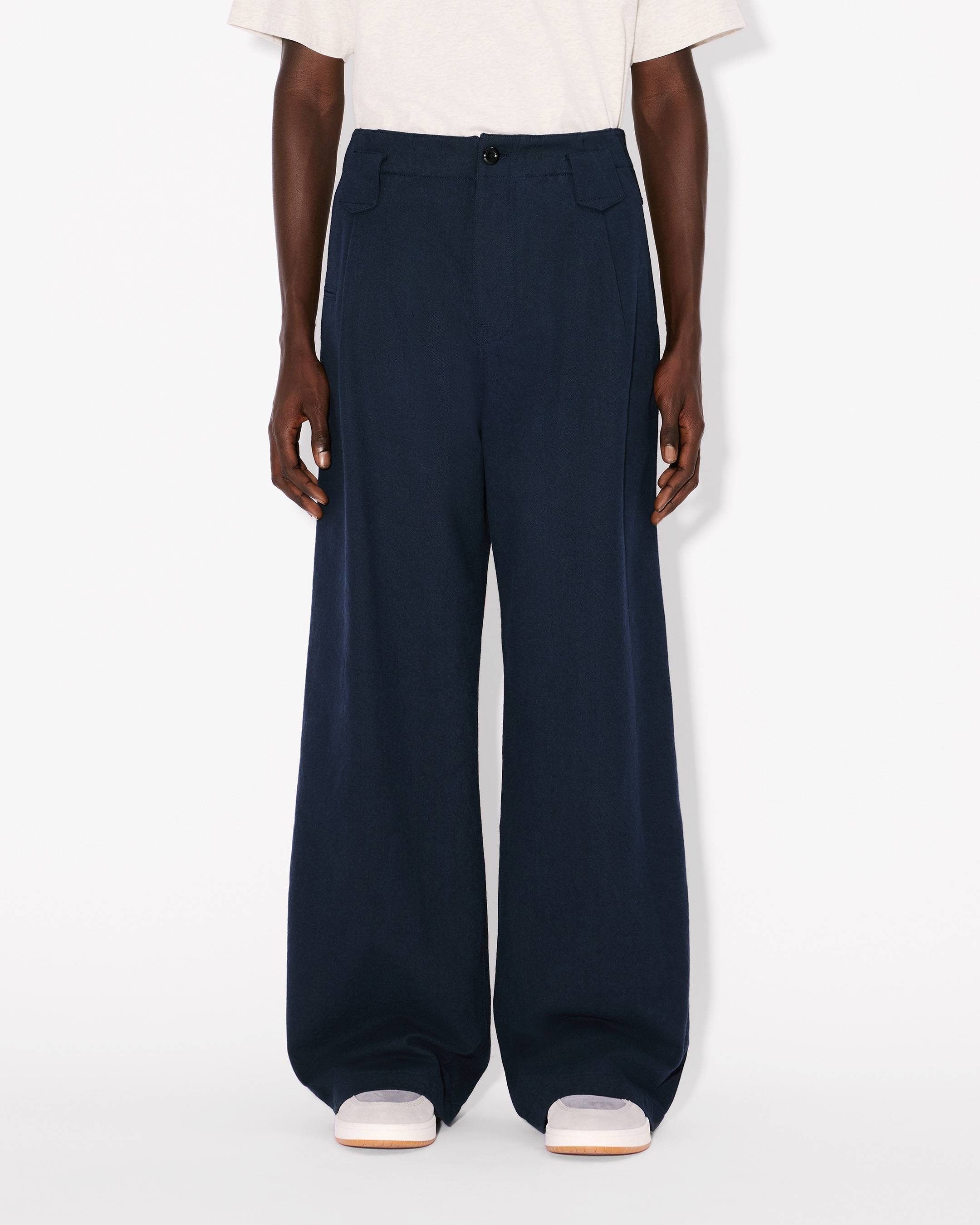 パンツ KENZO PANTS (FF62PA2514MF 99J) Kenzo straight-leg Tailored Trousers | Green | FARFETCH
