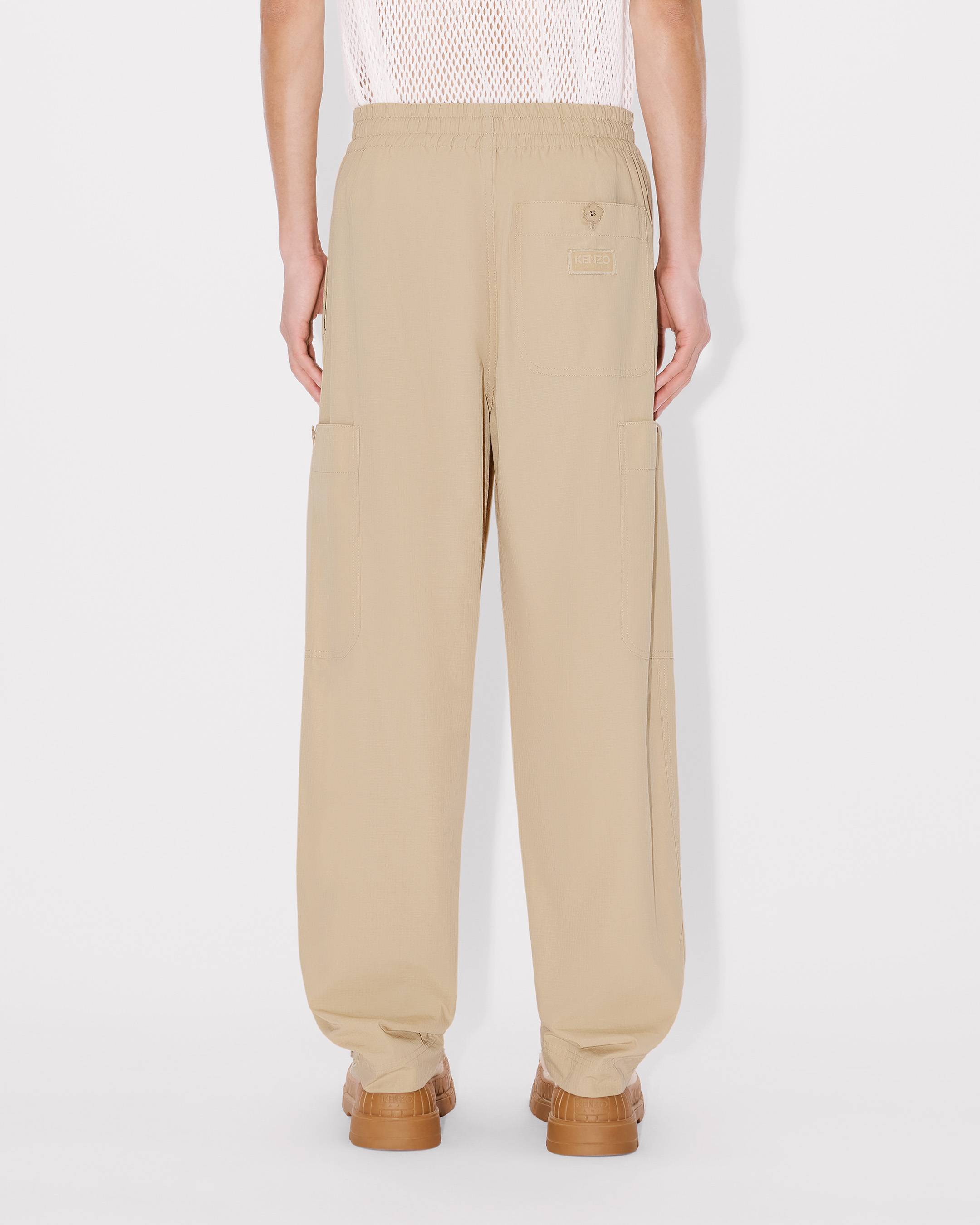ボトムスその他 KENZO Women Pants FF52PA1009DL11 Beige The Kenzo High Waist Linen-Blend Trousers In Beige Curves