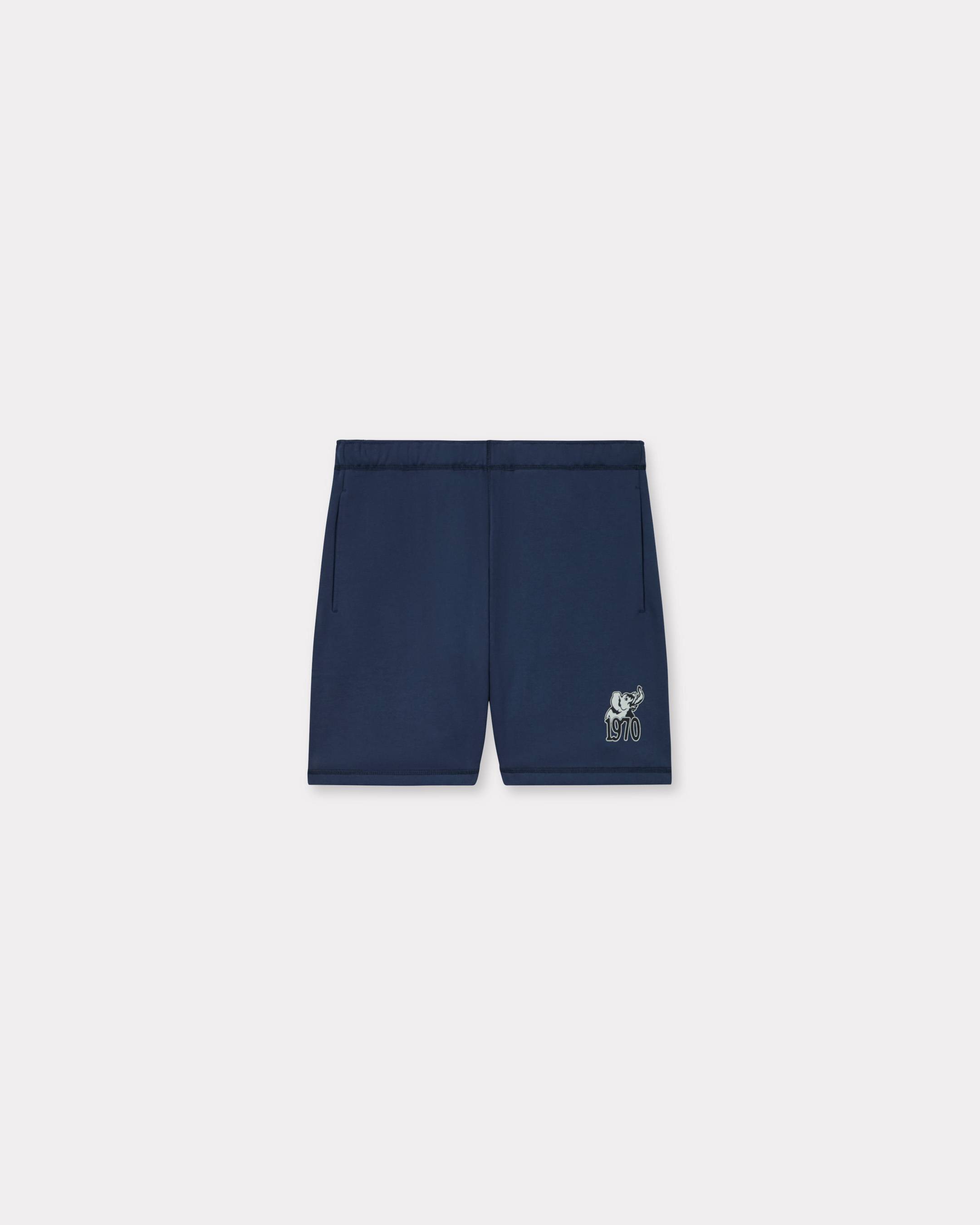 KENZO 'Kenzo Jungle Elephant' Shorts In Cotton Dark Blue Mens - Size L