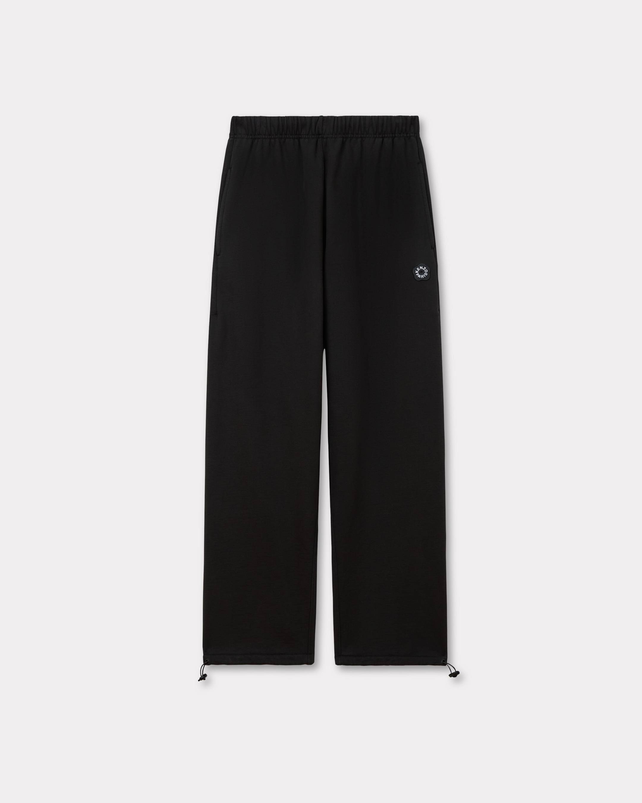KENZO 'Boke Flower 2.0' Embroidered Straight Jogpants In Cotton Black Mens - Size L