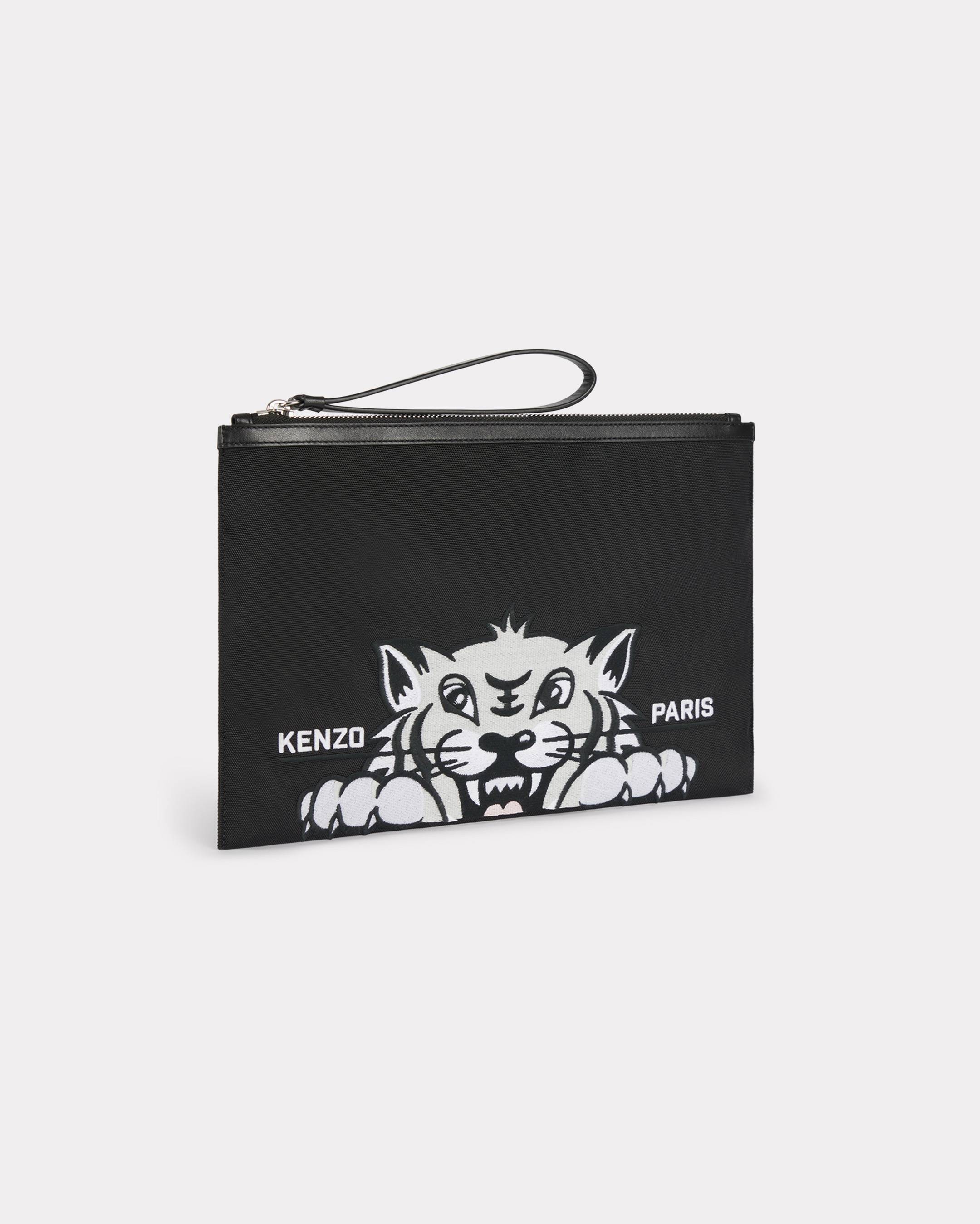 Clutch Grande 'Kenzo Varsity' Nero- Uomo - Taglia Tu