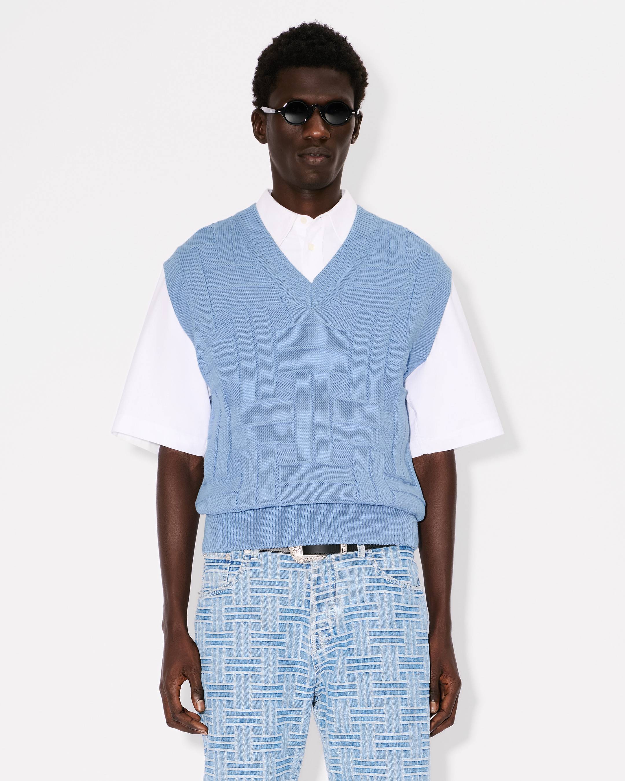 ホットプレート セール Weave' KENZO embroidered Men's | cotton in jumper sleeveless トップス