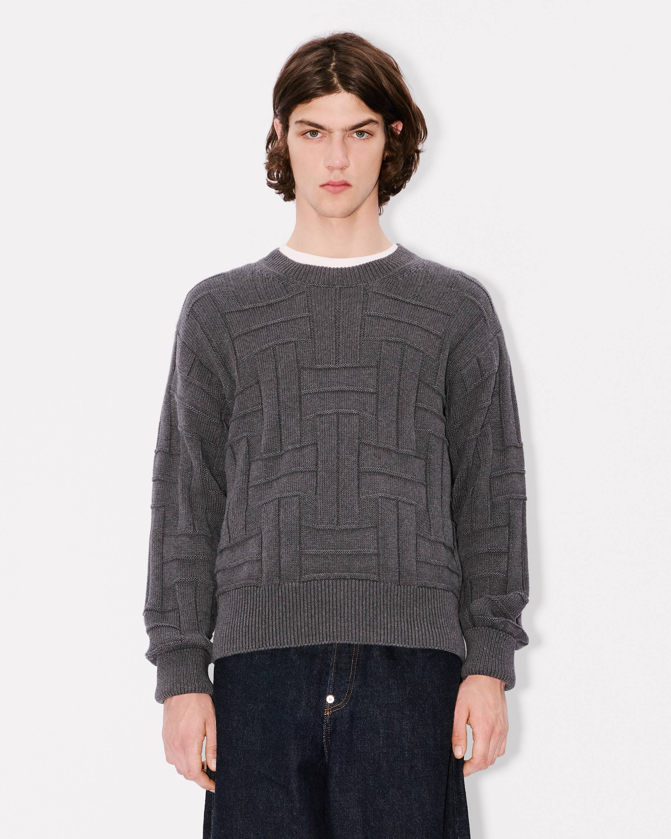'KENZO Weave' embroidered jumper in cotton