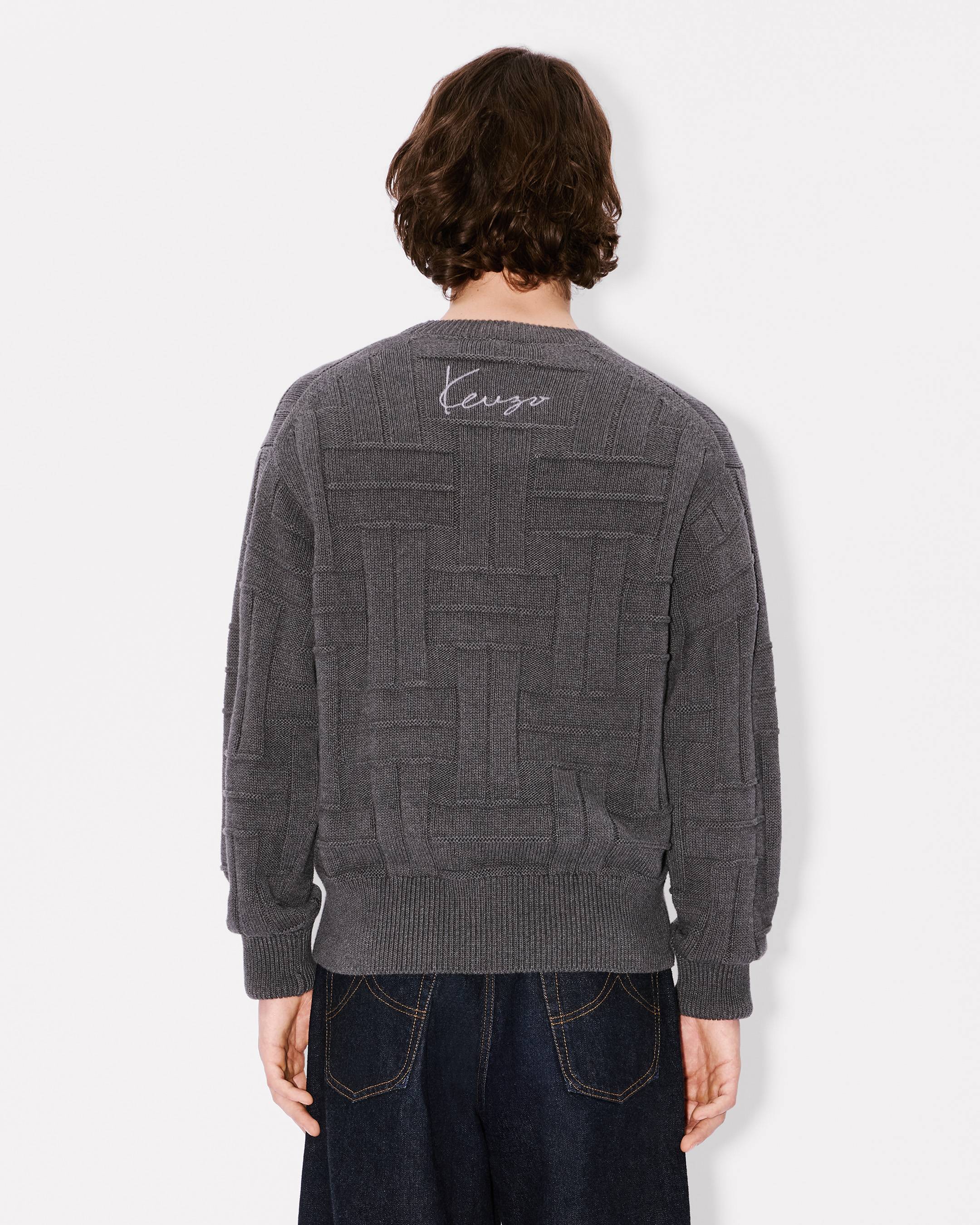 'KENZO Weave' embroidered jumper in cotton