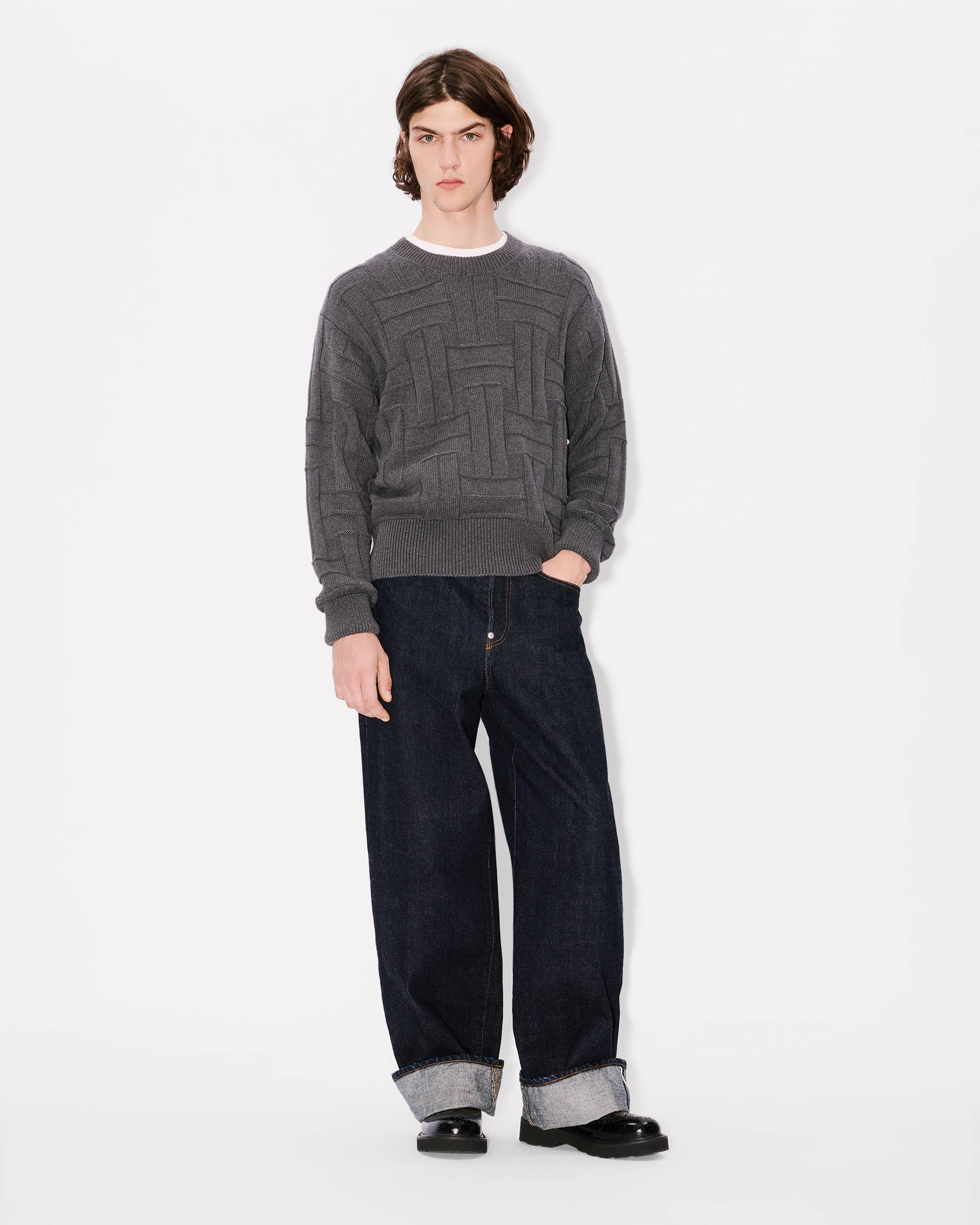 'KENZO Weave' embroidered jumper in cotton