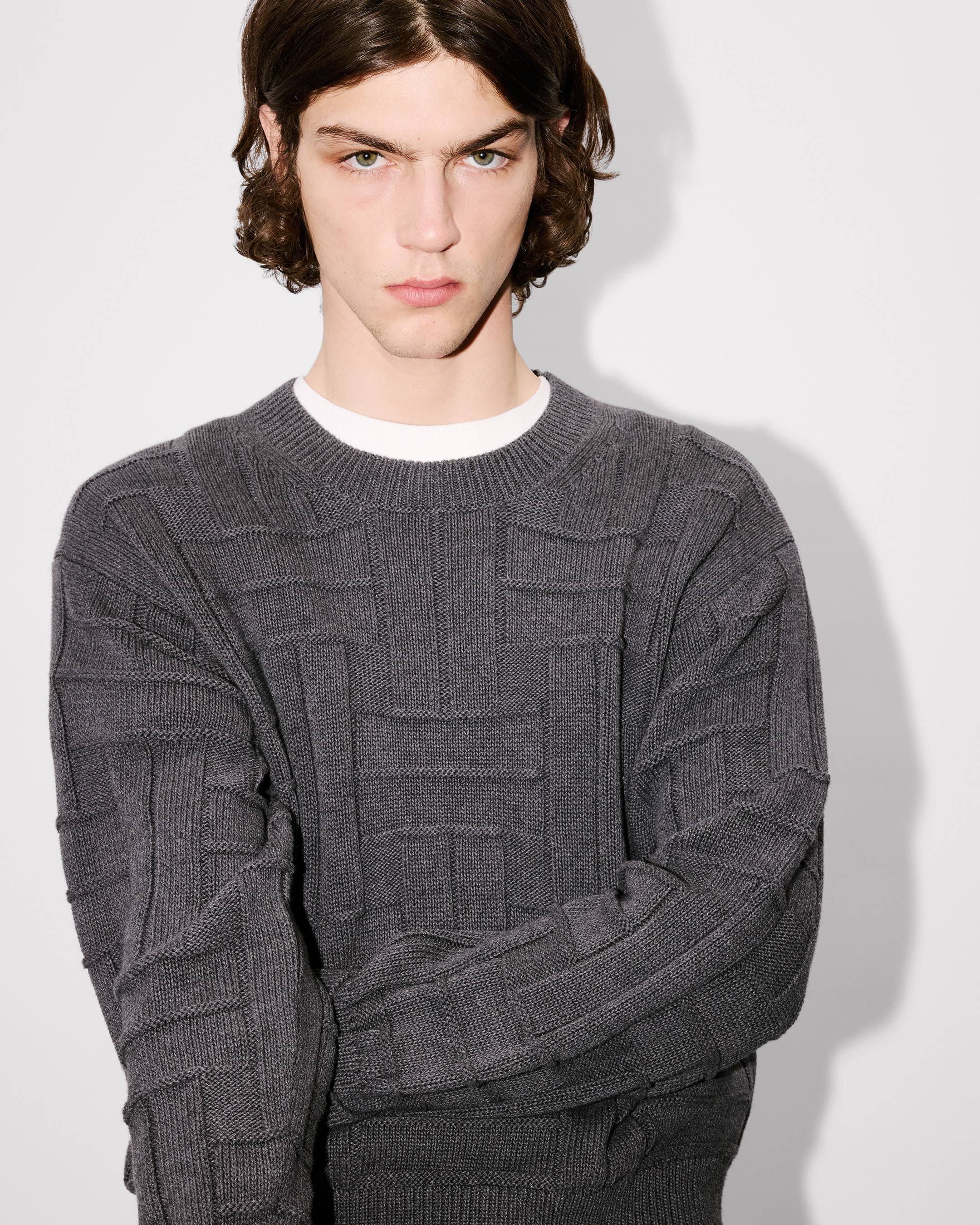 'KENZO Weave' embroidered jumper in cotton