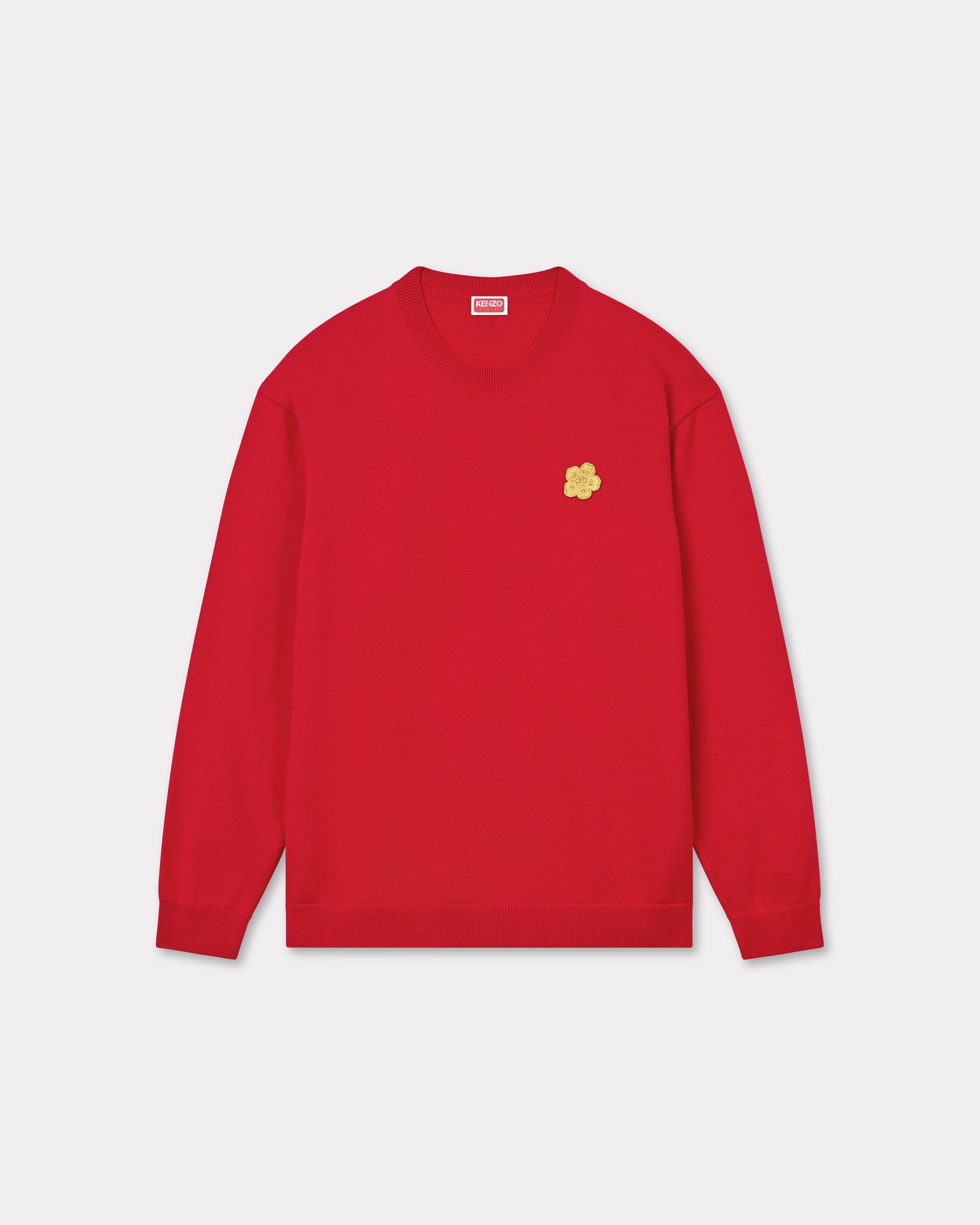 KENZO 'Boke Flower' Merino Wool Sweater, Man, Cherry Red, Size Xxl,
