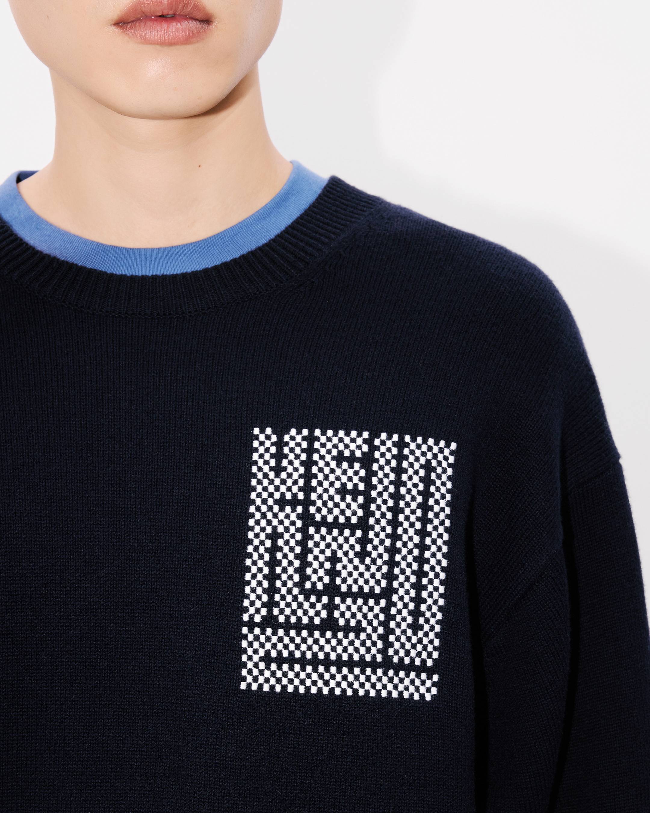 KENZO Kamon' embroidered jumper in wool and cotton | Men's