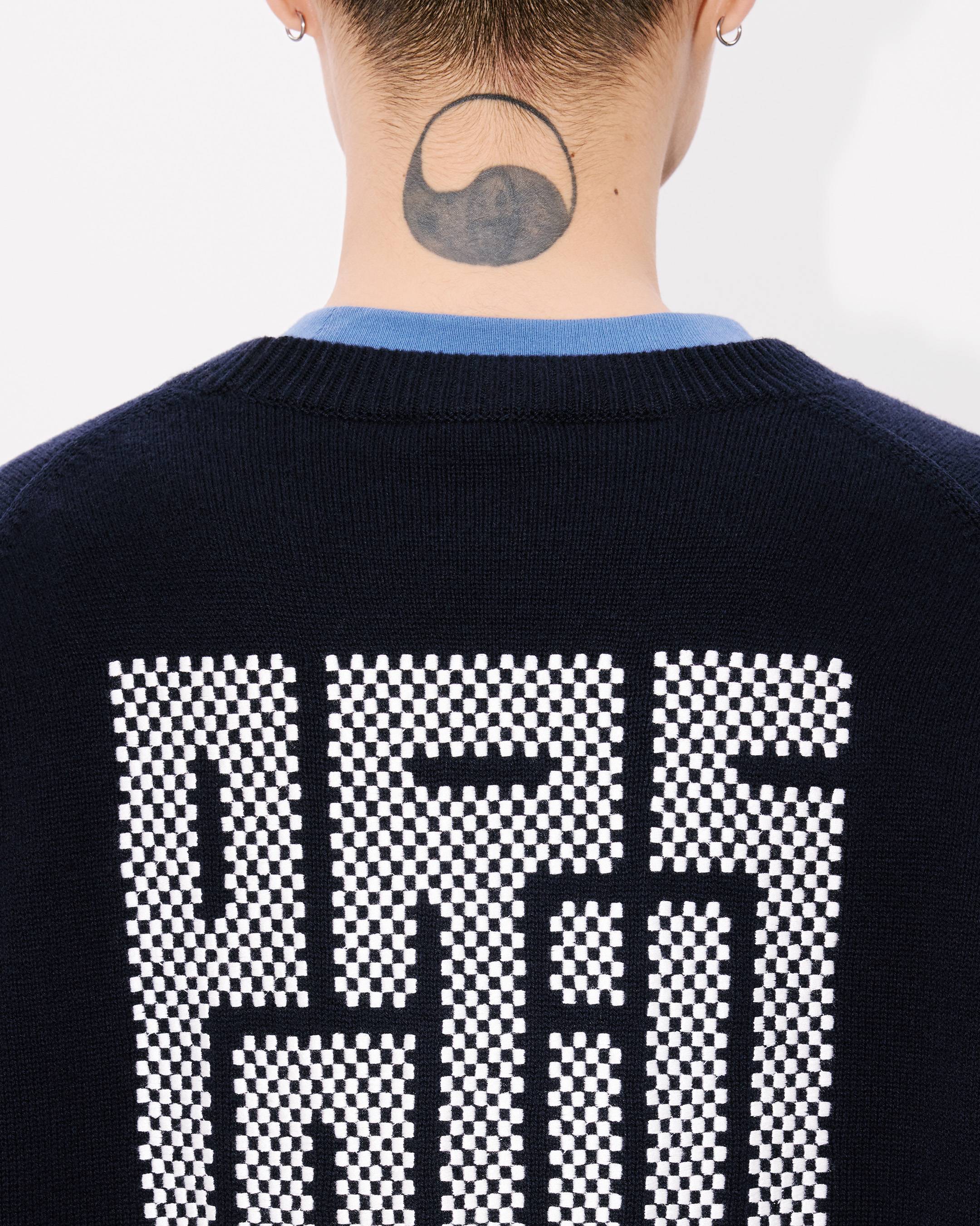 KENZO Kamon' embroidered jumper in wool and cotton | Men's