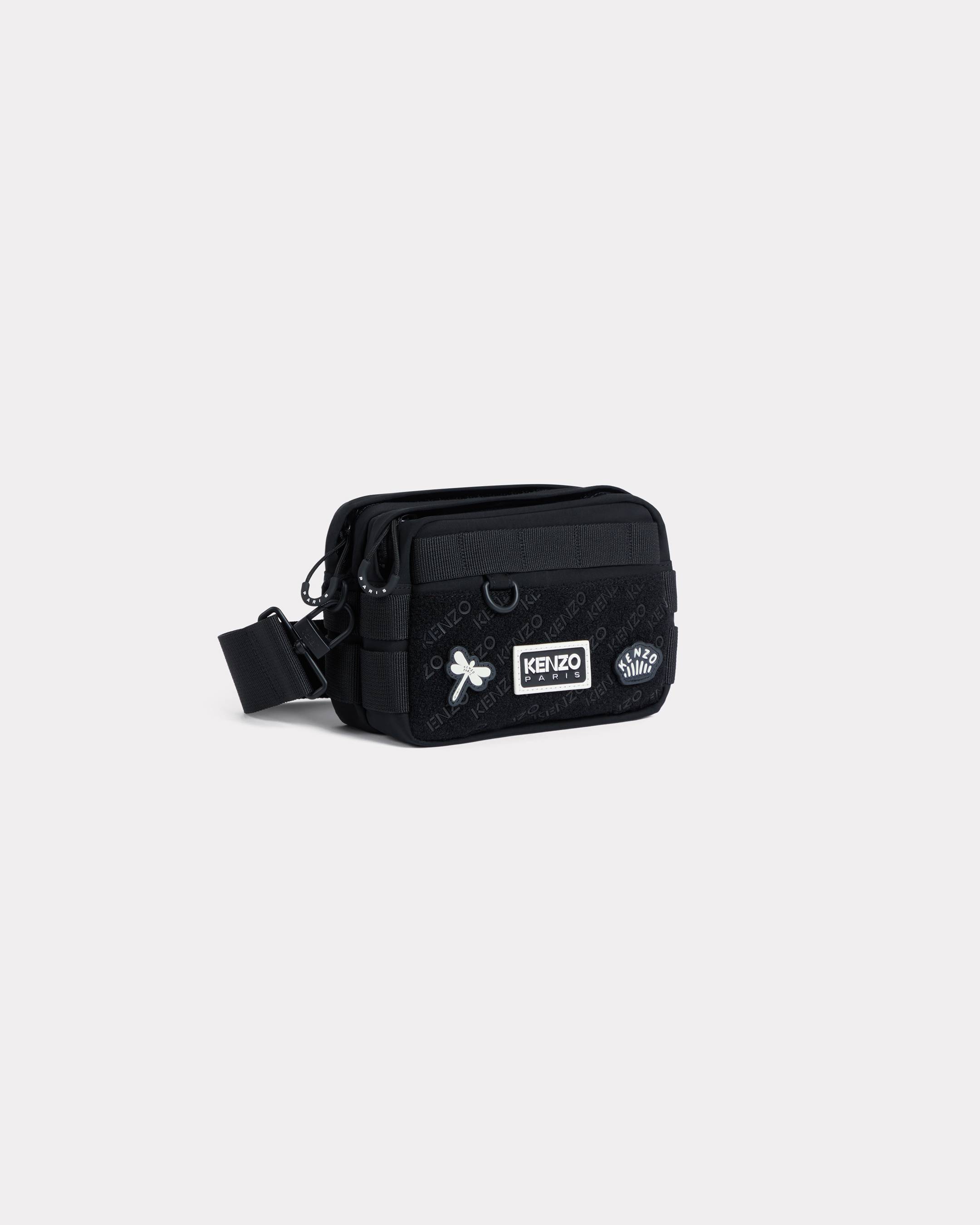 KENZO 'Kenzo Jungle' Crossbody Bag In Nylon, Black, - Mens
