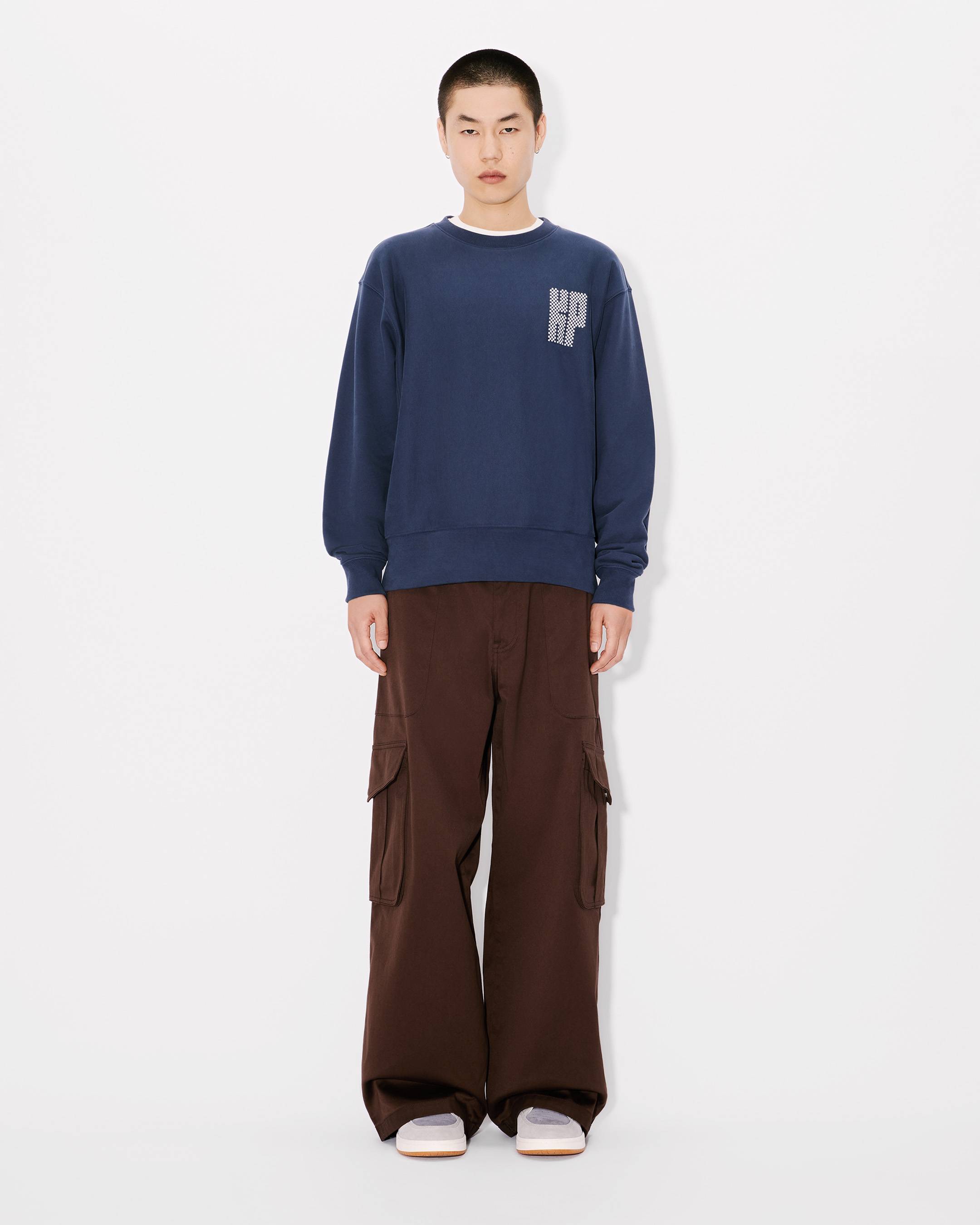 KENZO Kamon' embroidered sweatshirt in cotton | Men's | KENZO