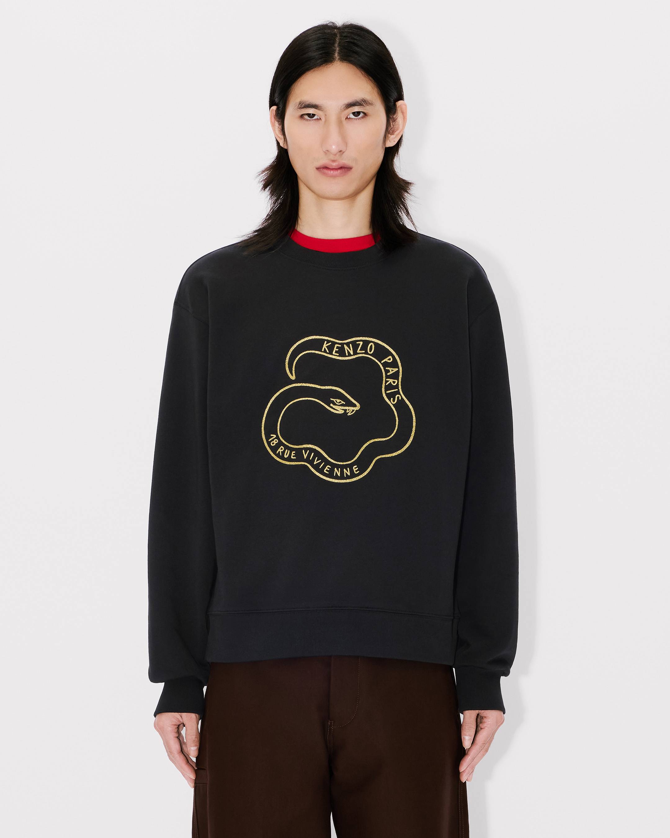Lunar New Year' embroidered sweatshirt in cotton | Men's | KENZO