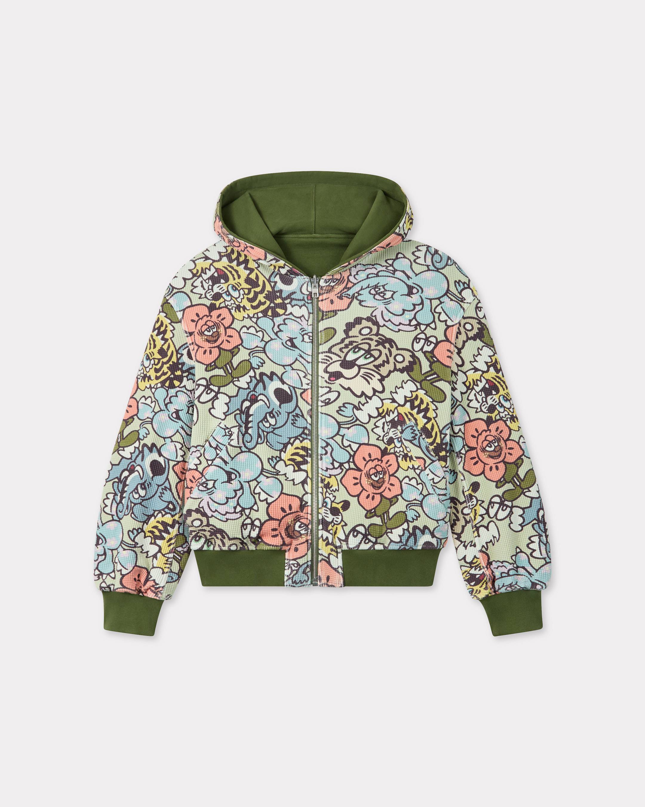 'Kenzo By Verdy' Reversible Hoodie Khaki Green Mens - Size M