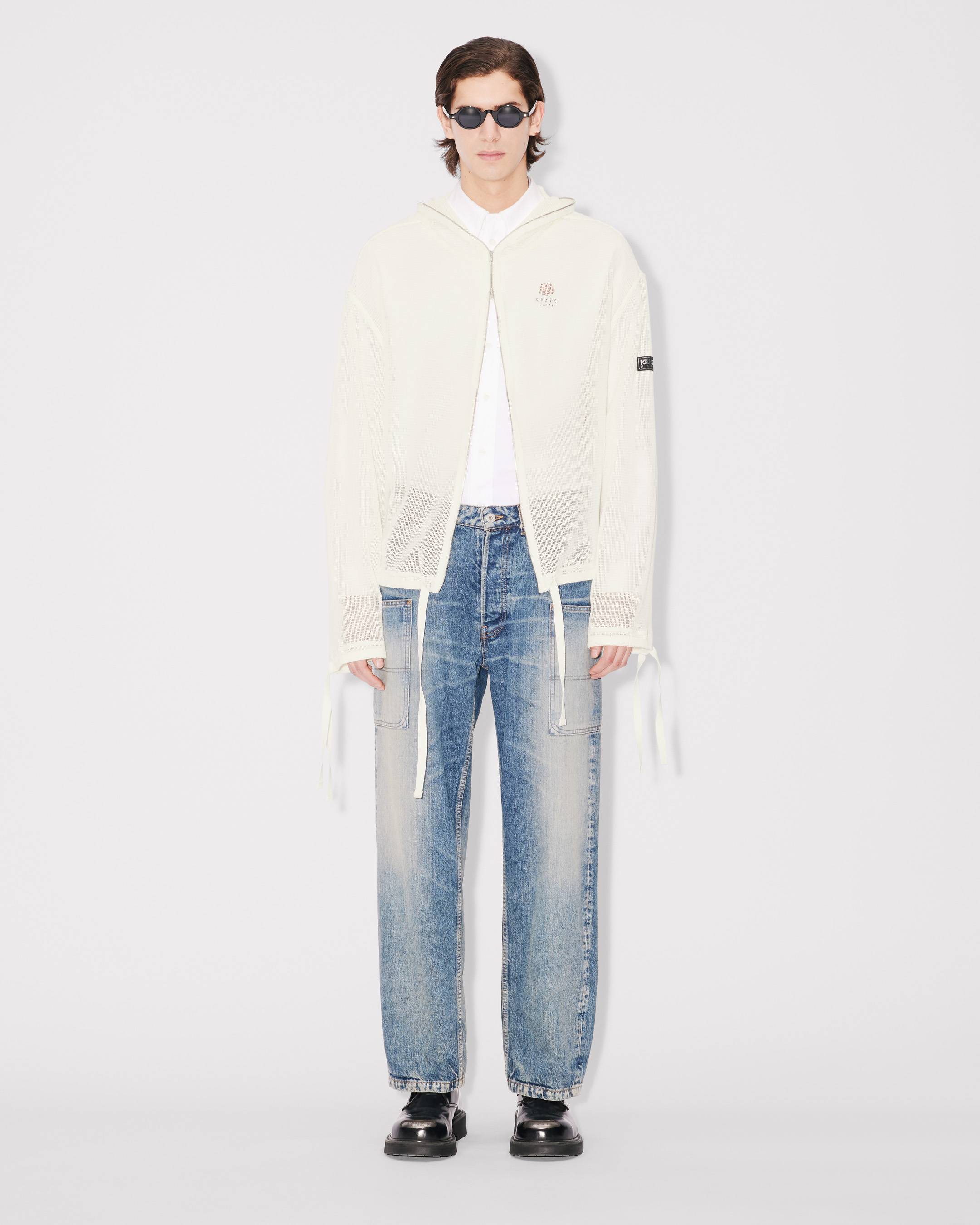 Zip-up hooded sweatshirt in mesh | Men's | KENZO