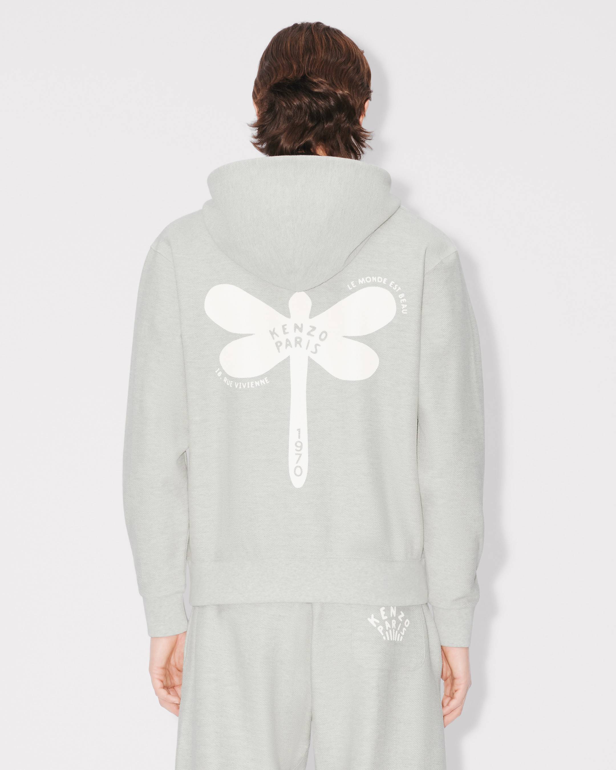 KENZO Dragonfly' zipped hoodie in cotton | Men's | KENZO