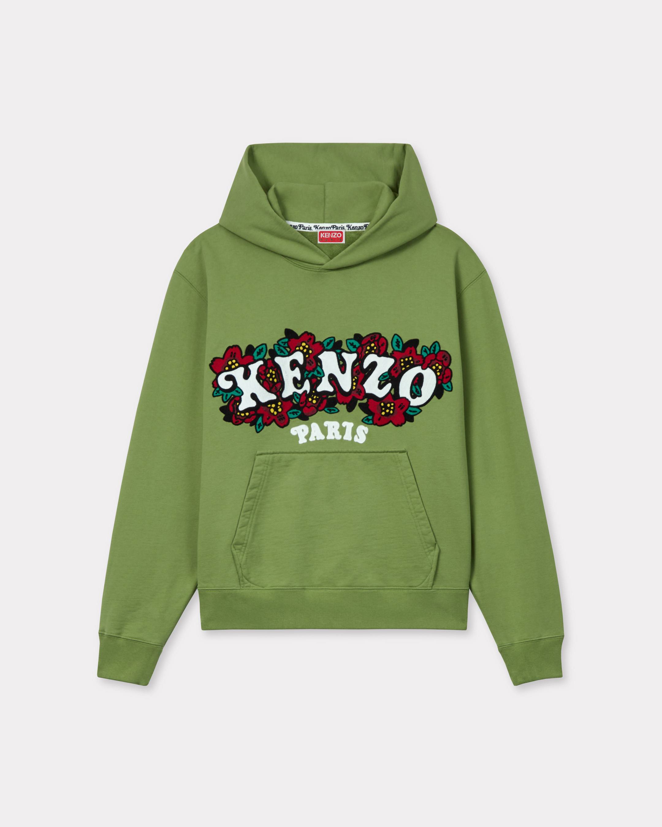 'Kenzo By Verdy' Embroidered Hoodie In Cotton Pale Khaki Green Mens - Size S