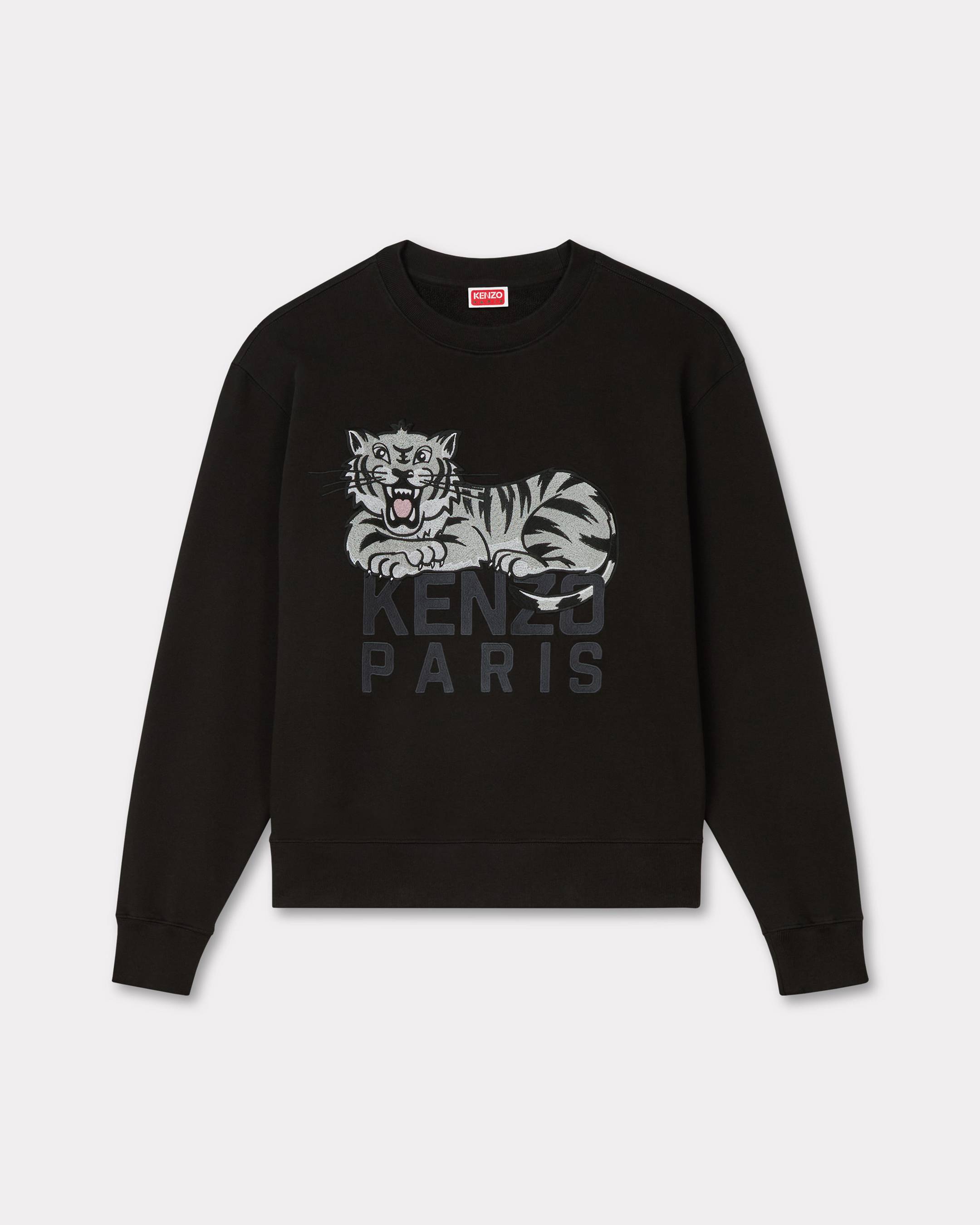 KENZO 'Kenzo Happy Tiger' Embroidered Sweatshirt In Cotton Black Mens - Size M