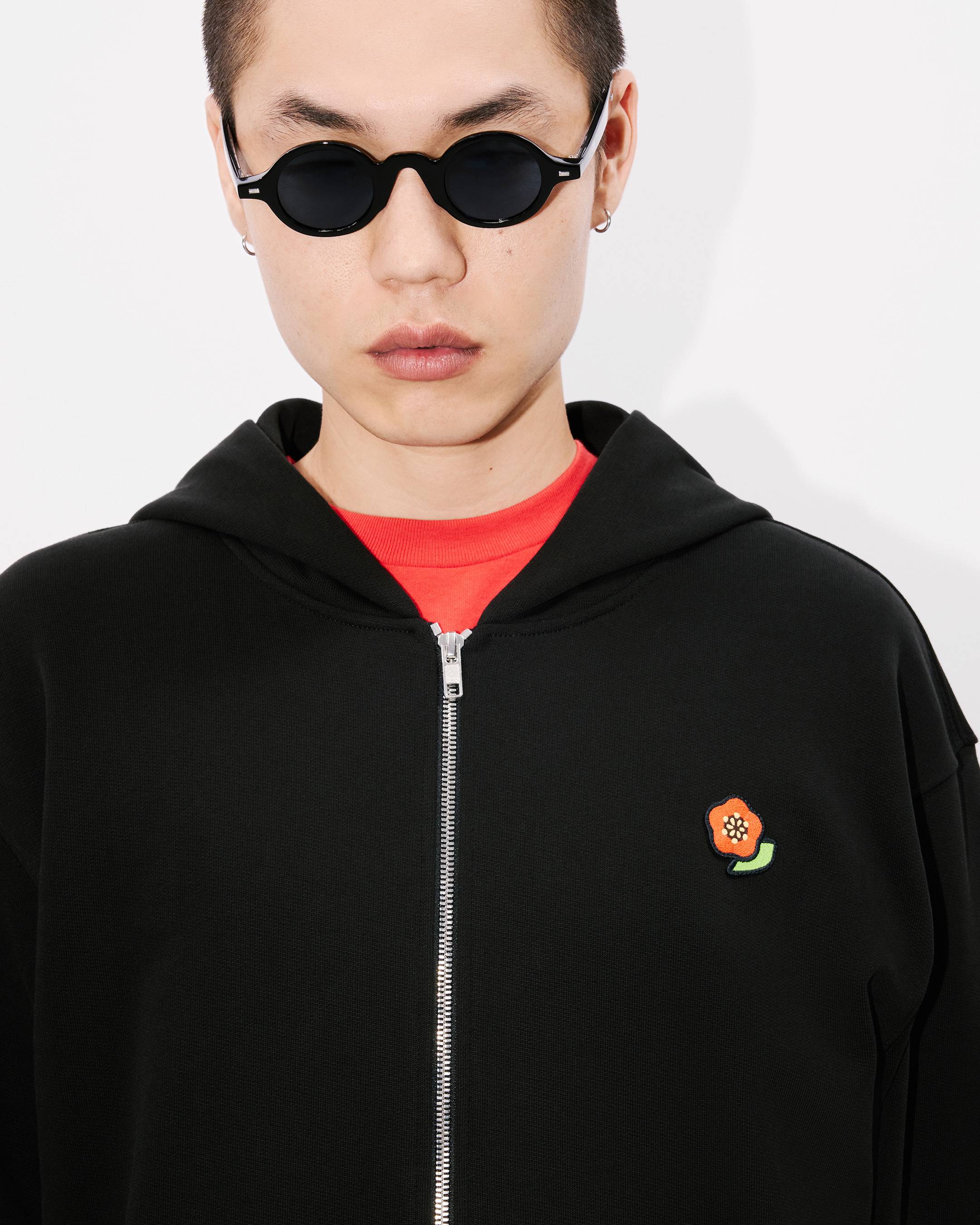 KENZO Pop' embroidered zipped hoodie in cotton | Men's | KENZO