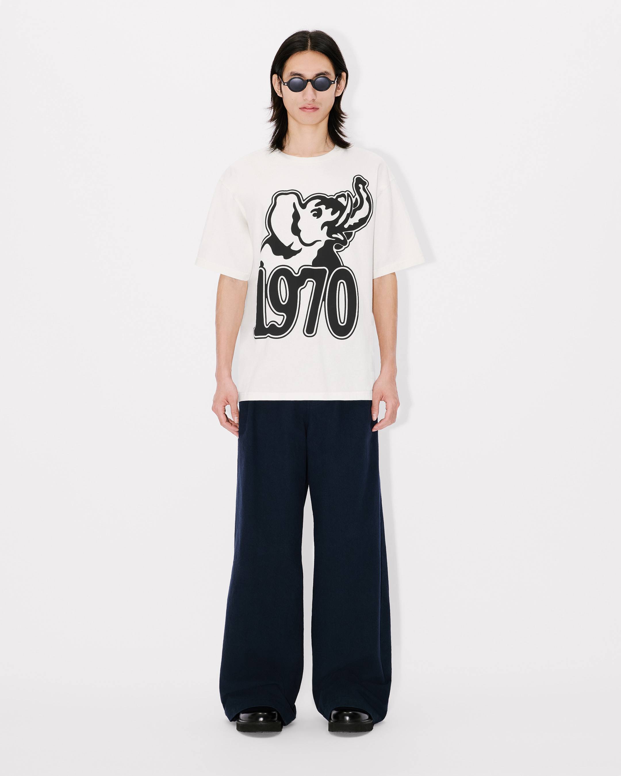 KENZO FF55TS5264SI99J 関税送料込 KENZO Happy Tiger' embroidered oversized T-shirt in cotton