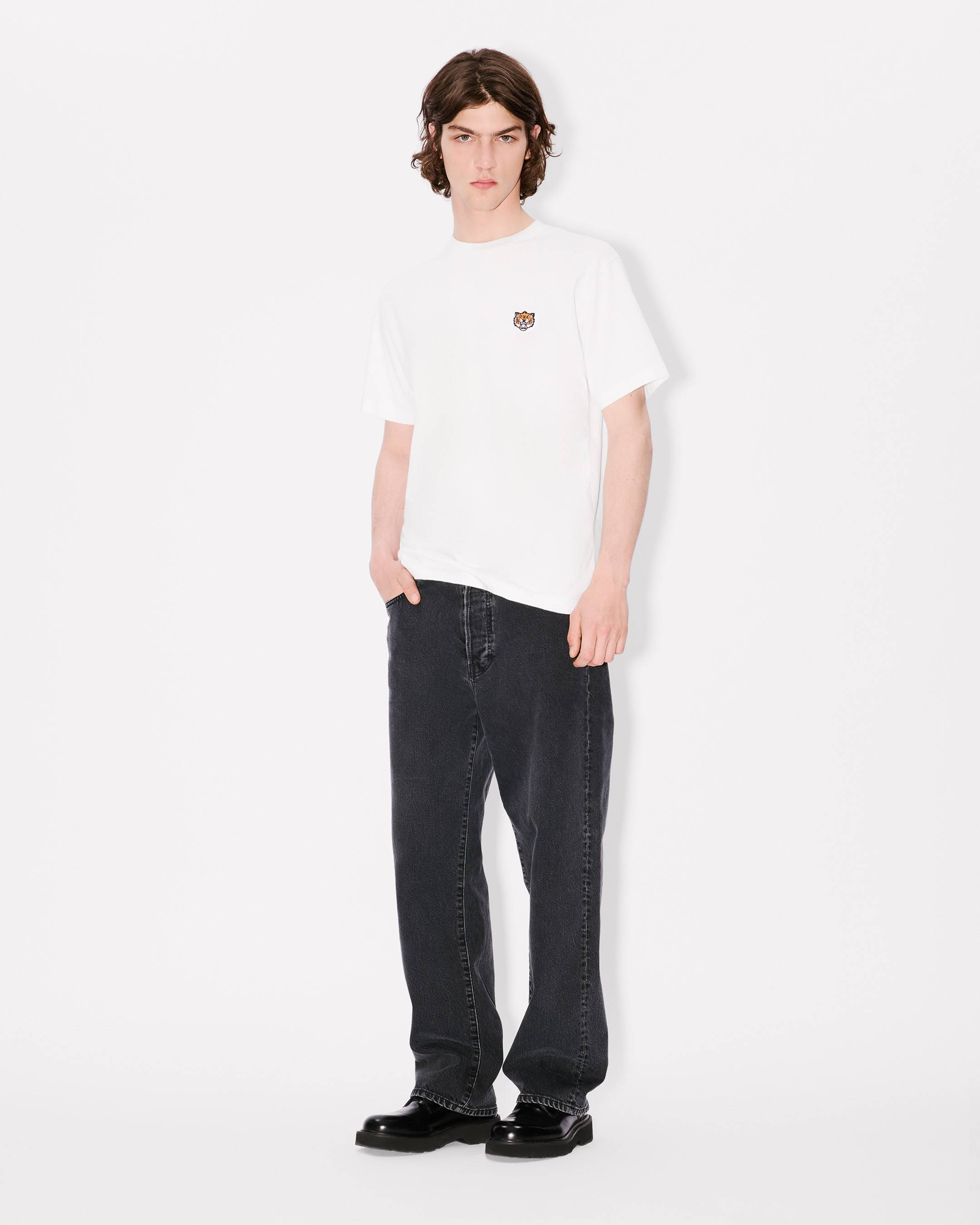 KENZO Happy Tiger' embroidered T-shirt in cotton | Men's | KENZO