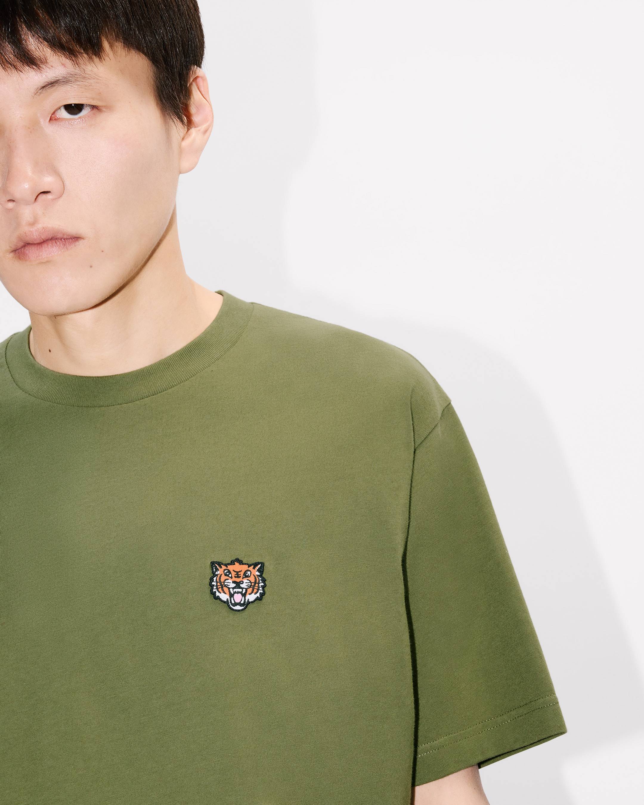 KENZO Happy Tiger' embroidered T-shirt in cotton | Men's | KENZO