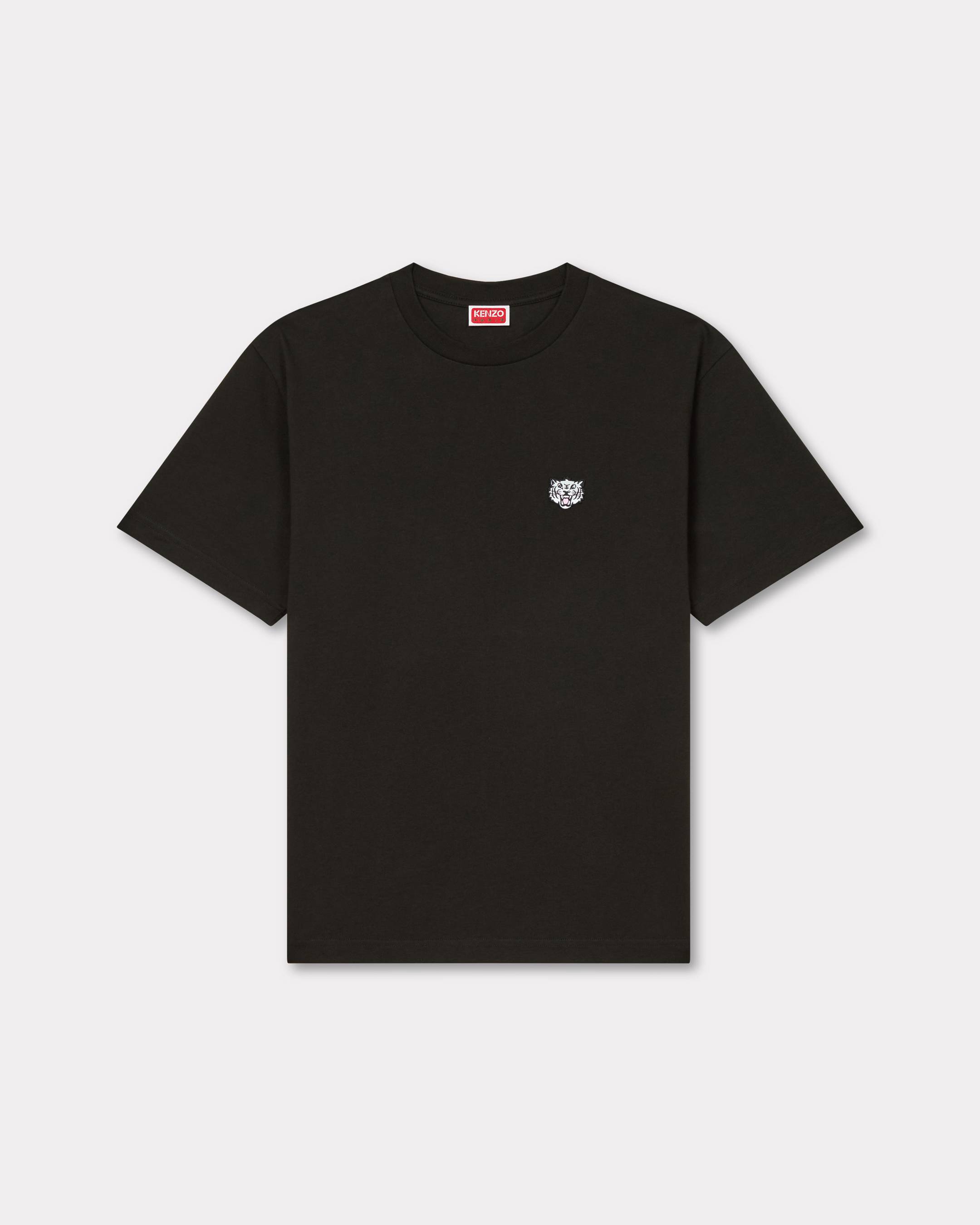 KENZO 'Kenzo Happy Tiger' Embroidered T-shirt In Cotton, Black, - Mens, Xl