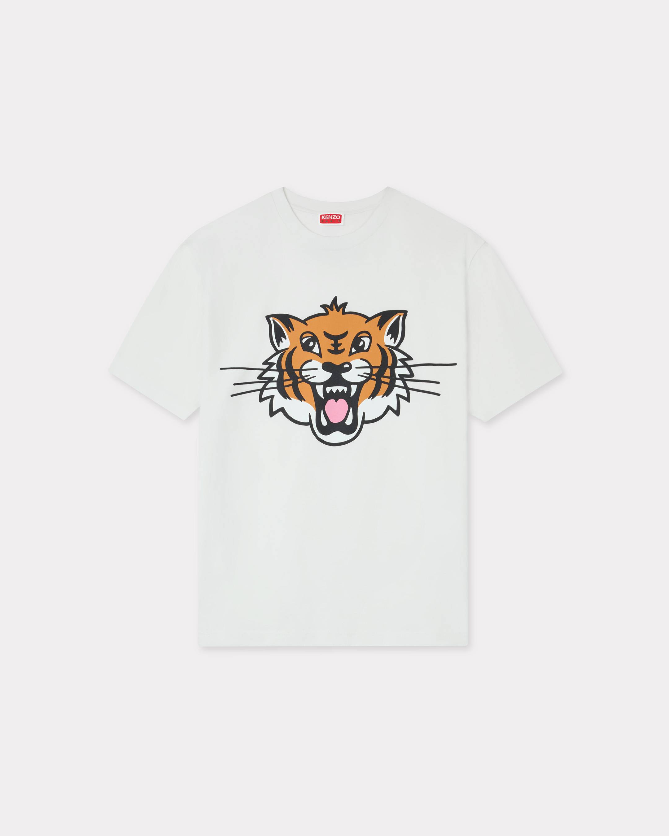 KENZO ' Happy Tiger' T-shirt , Man, Off White, Size M, Cotton