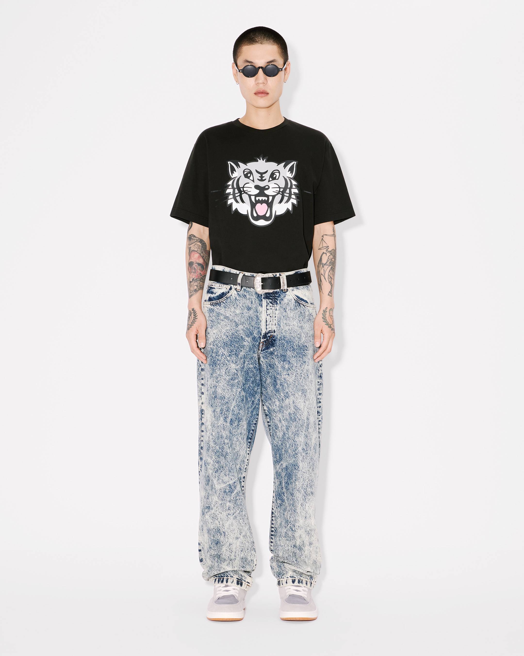KENZO Happy Tiger' T-shirt in cotton | Men's | KENZO