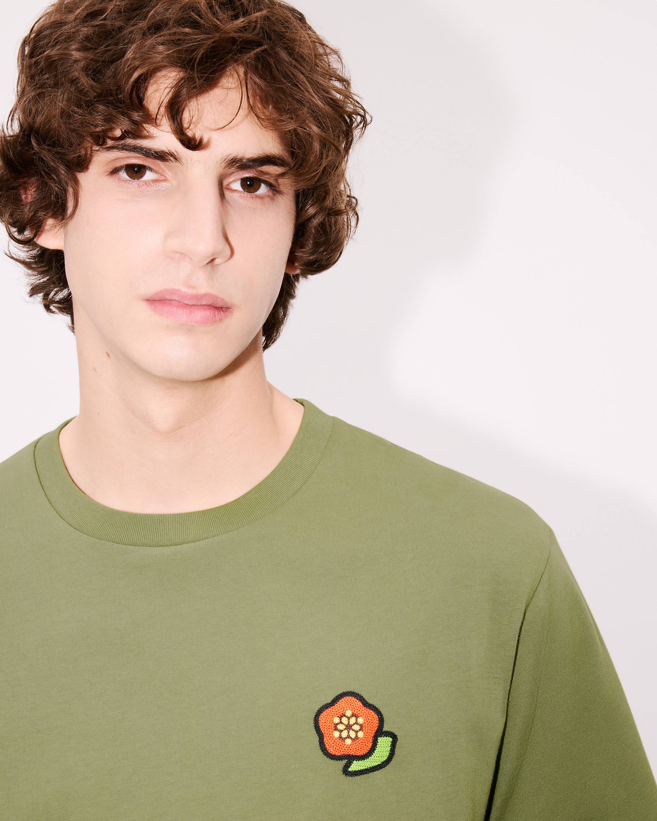 KENZO Pop' embroidered T-shirt with badge effect in cotton