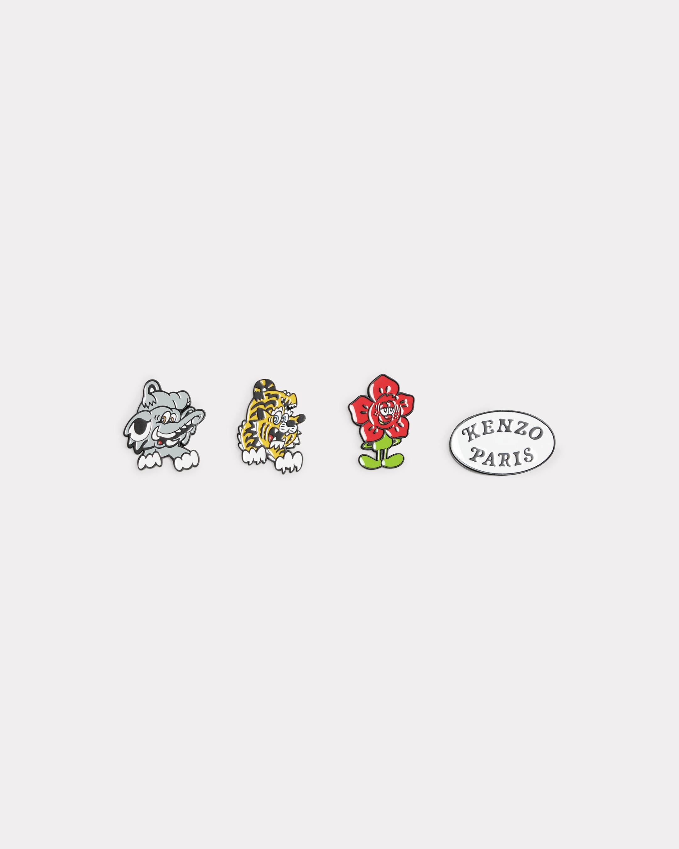 KENZO 'Verdy Market' Pins Set, Woman, Multicolor, Size One, Zamac