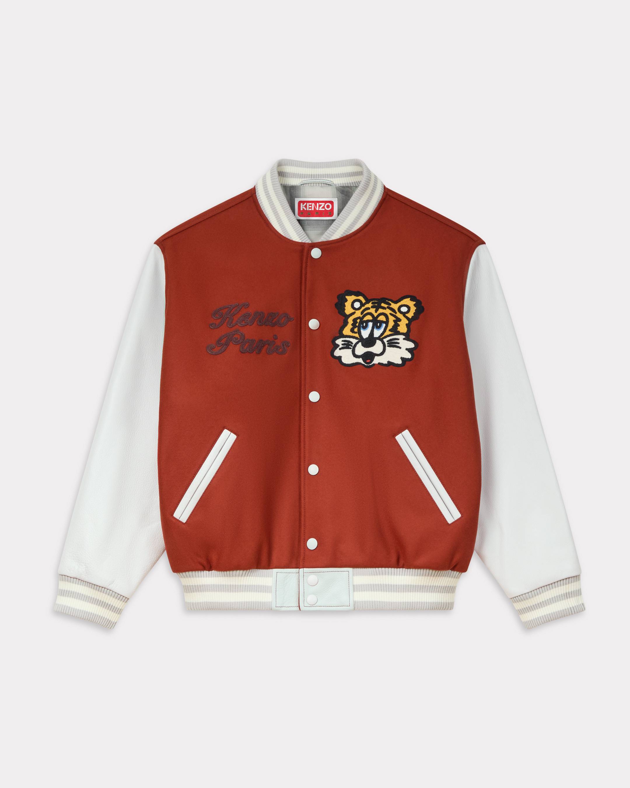 KENZO by Verdy Varsity Jacket In Wool And Leather, Unisex, Paprika, Size Xl,
