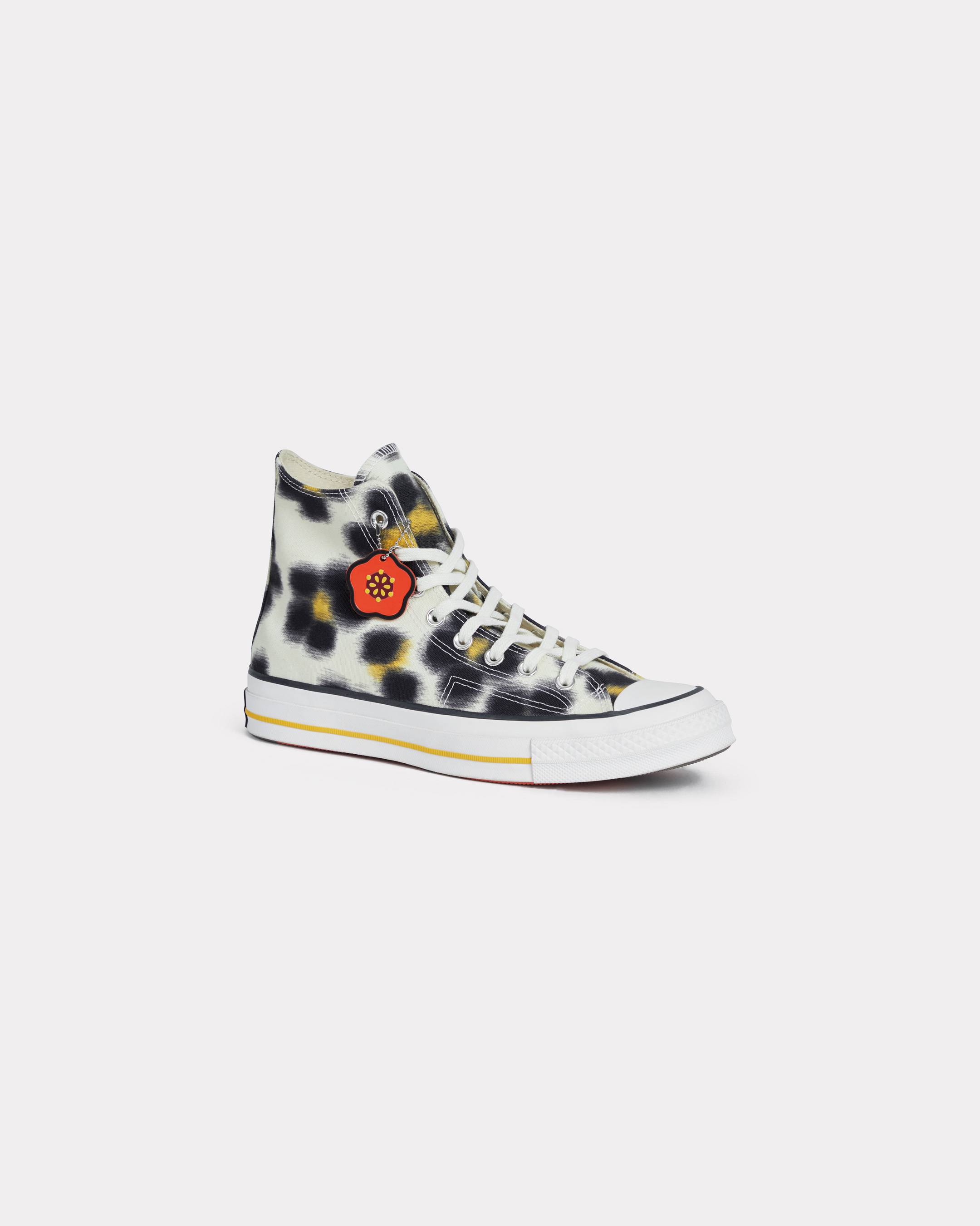 KENZO 'Converse x KENZO' Unisex High Top Sneakers, Man, Cream, Size 9-5, Canvas EU