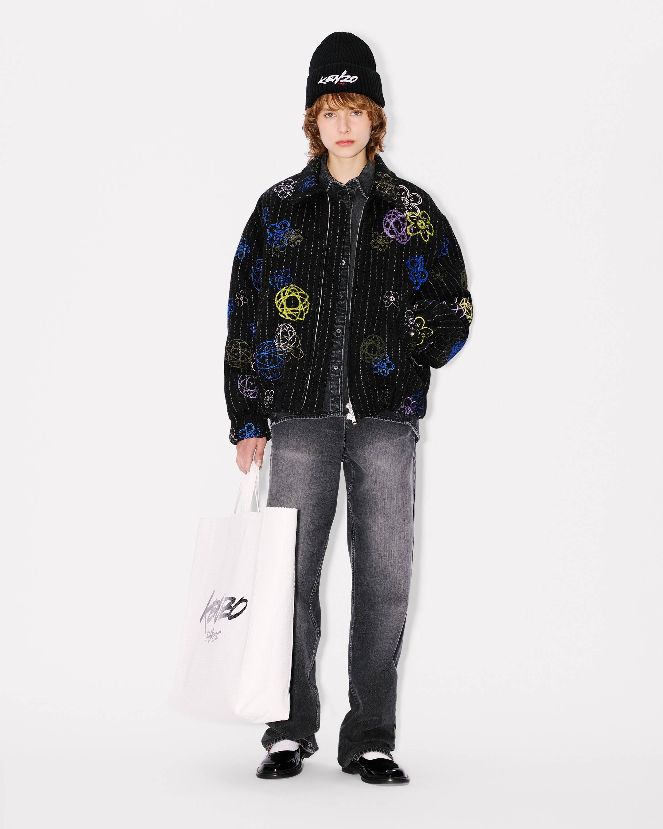 'Kenzo x Futura 2000' bomber in virgin wool