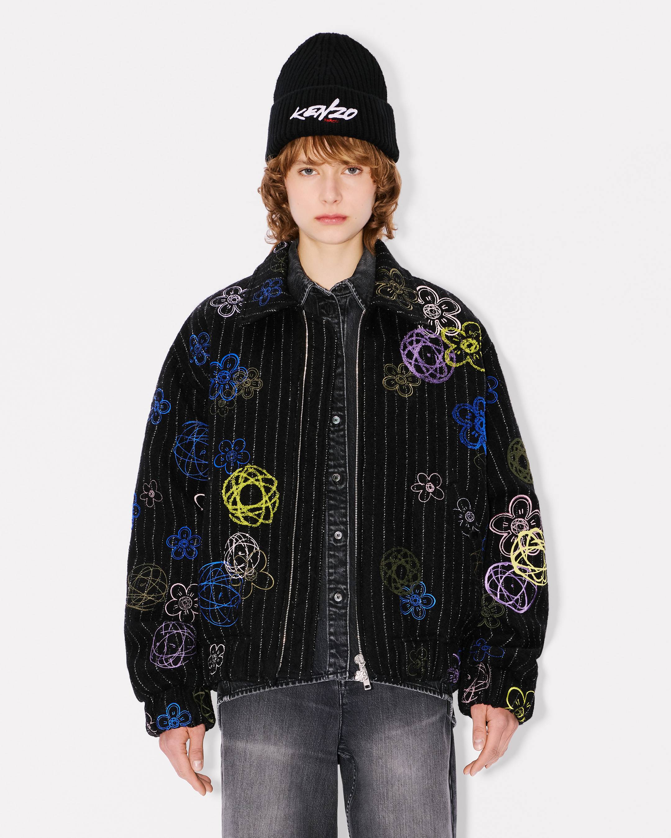'Kenzo x Futura 2000' bomber in virgin wool
