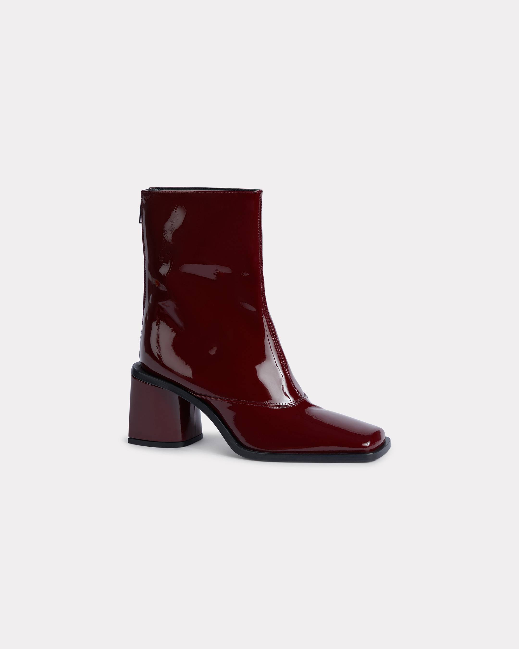 KENZO 'Kenzo Kimi' Ankle Boots In Leather Cherry Red Womens - Size 38