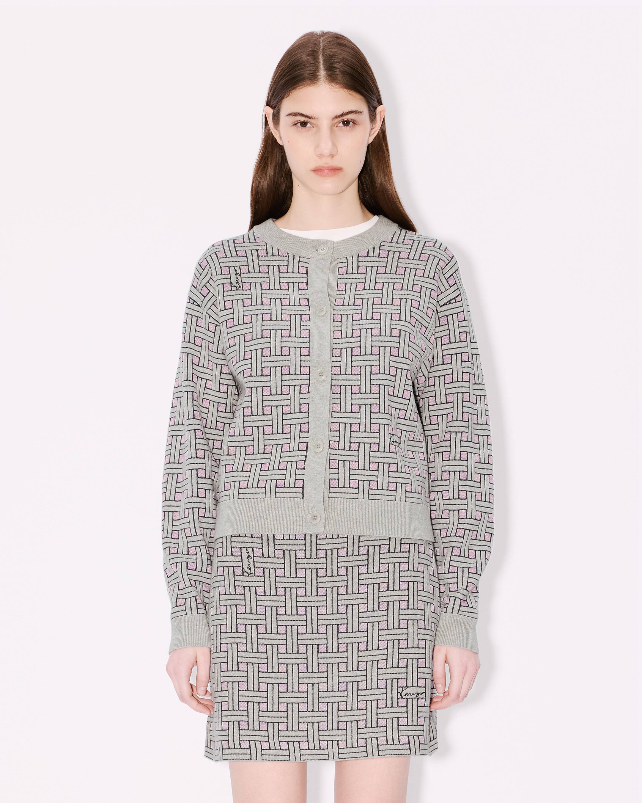 'KENZO Weave' cardigan in mixed cotton wool