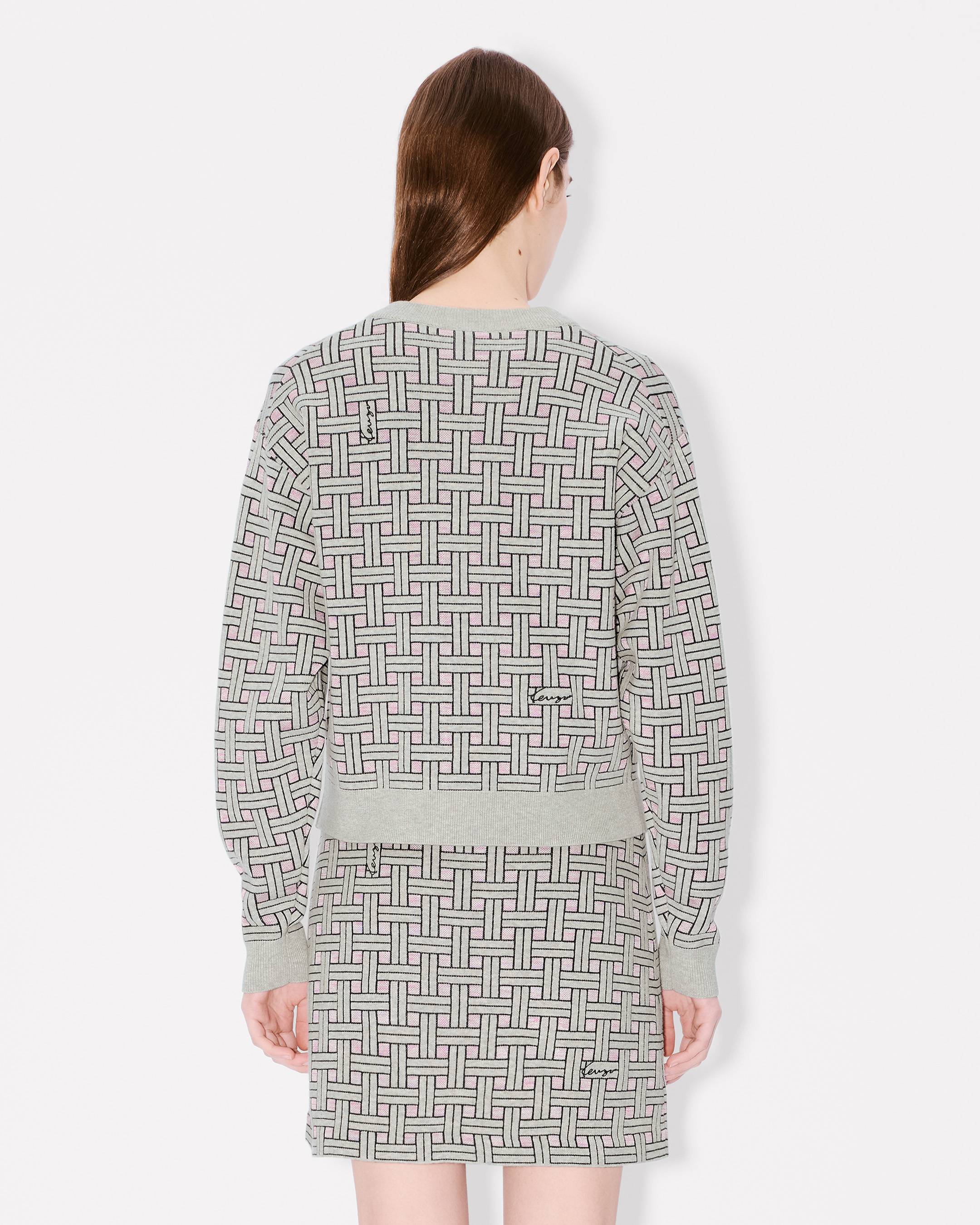 'KENZO Weave' cardigan in mixed cotton wool
