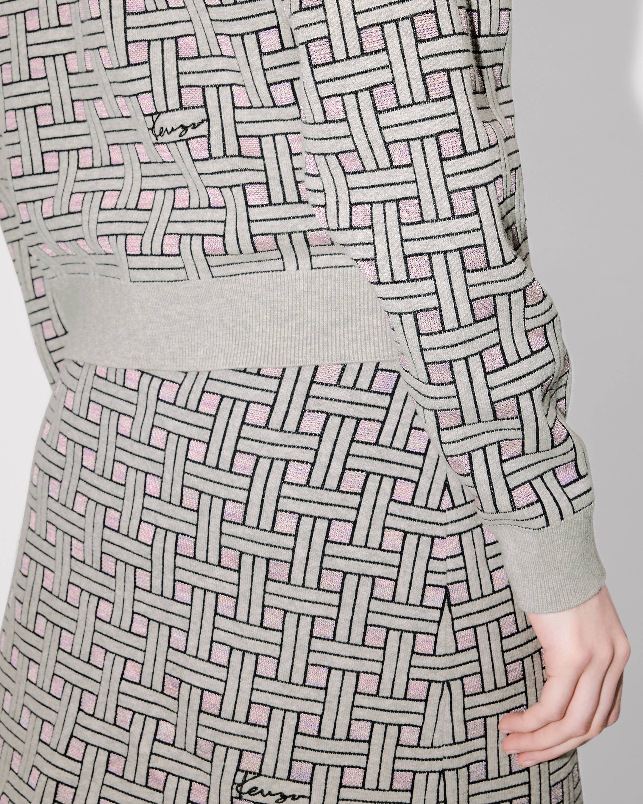 'KENZO Weave' cardigan in mixed cotton wool