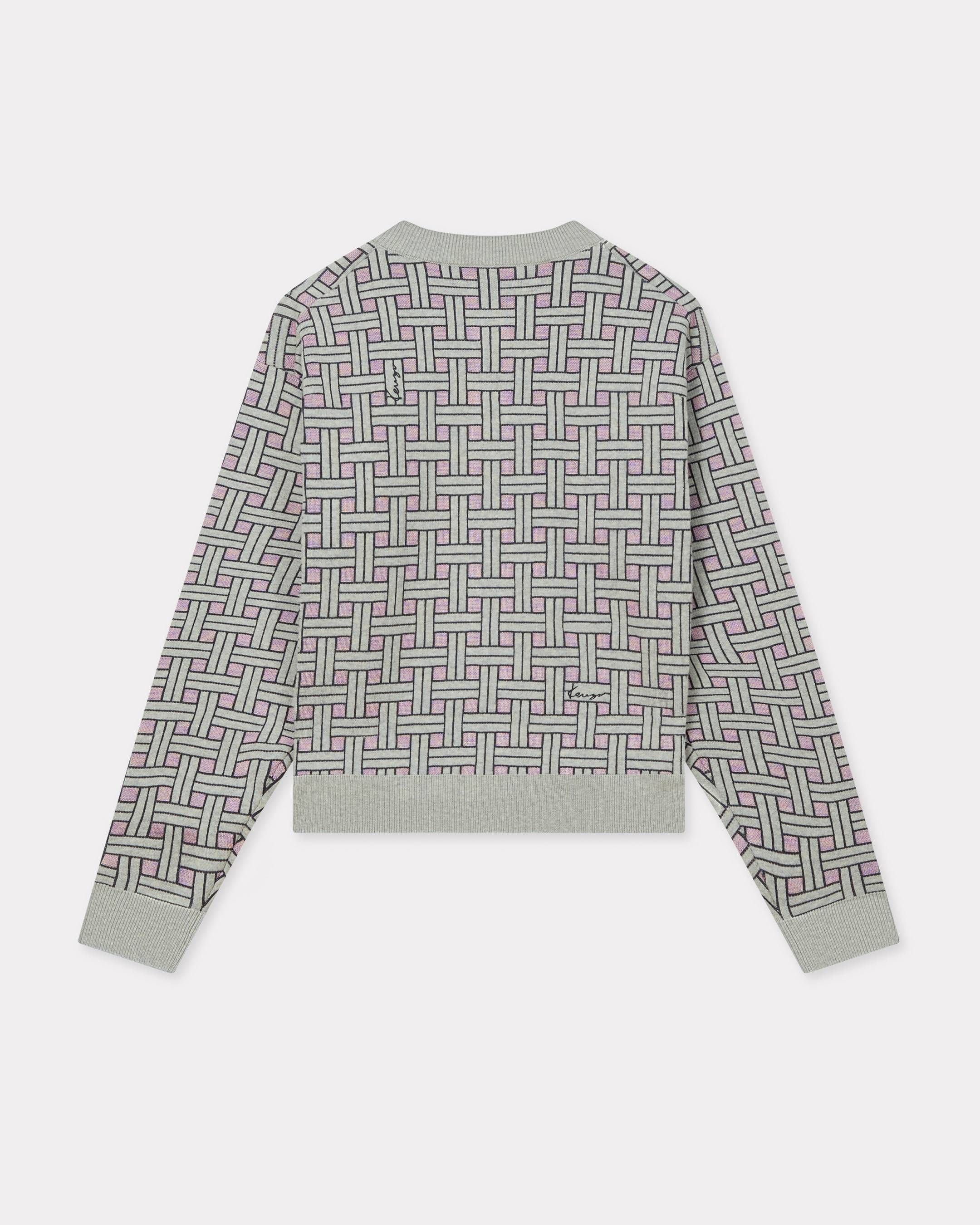 'KENZO Weave' cardigan in mixed cotton wool