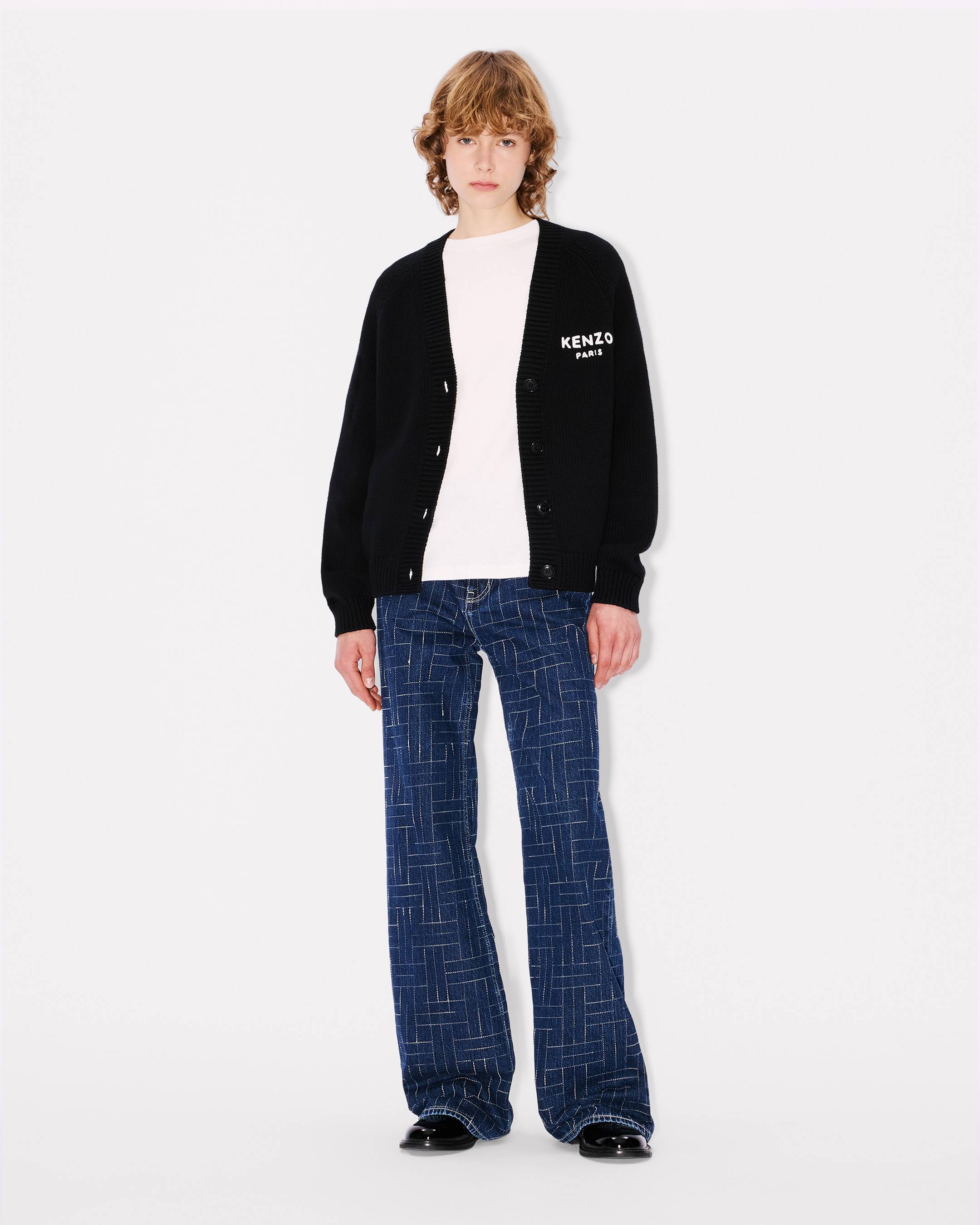 'Boke Flower' cardigan in cotton wool