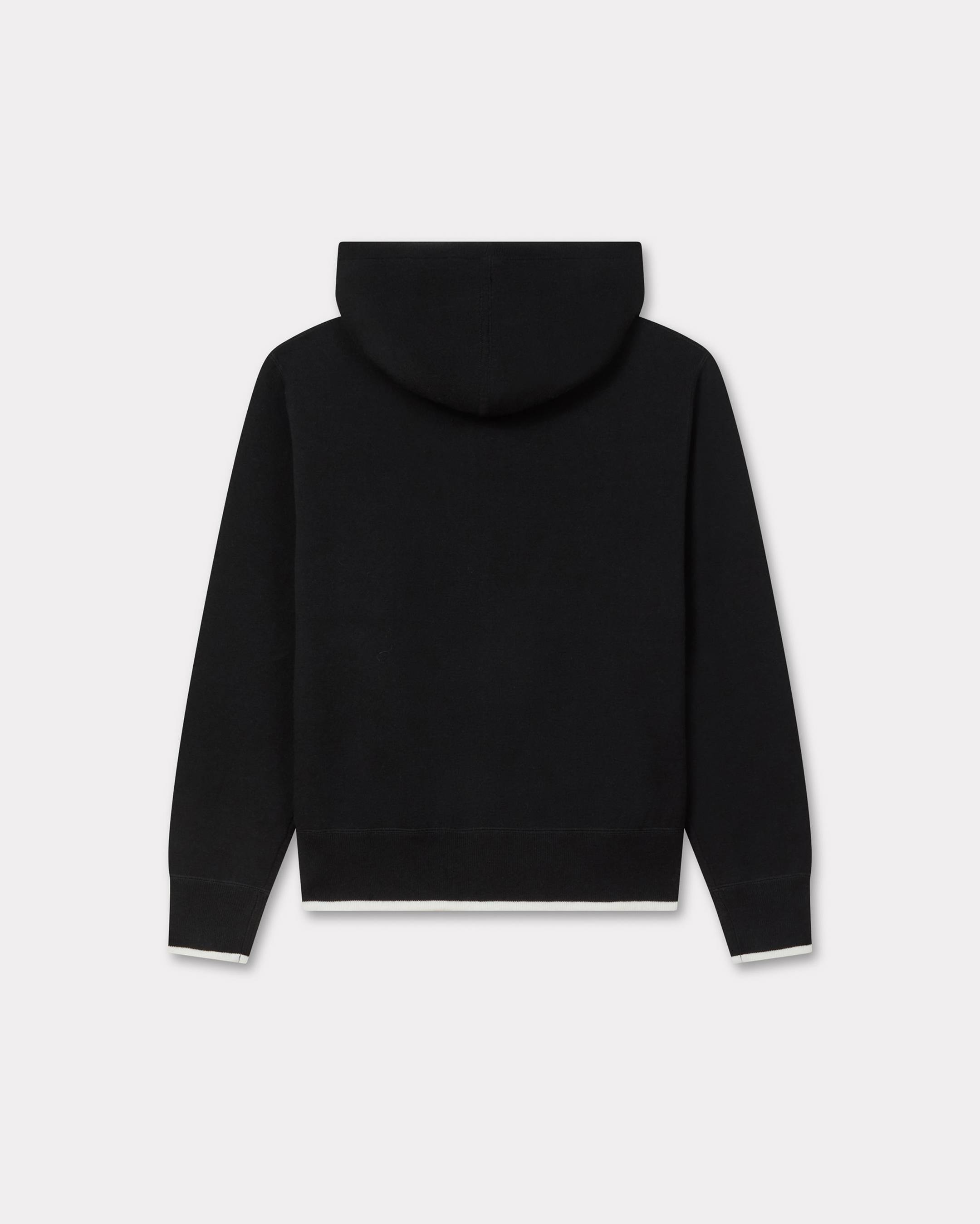 'Boke Flower 2.0' embroidered zip-up hoodie in cotton and wool