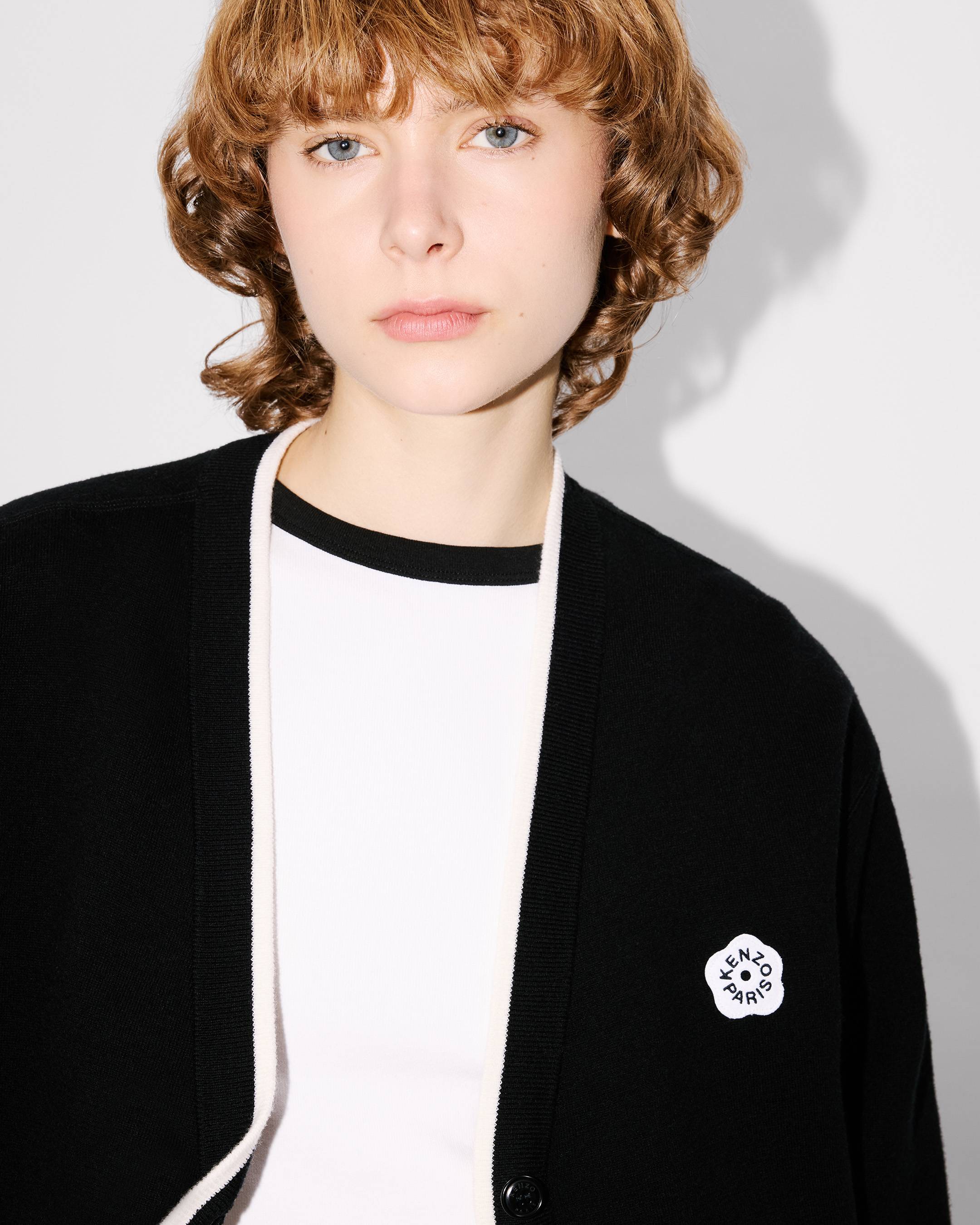 'Boke Flower 2.0' embroidered cardigan in cotton and wool