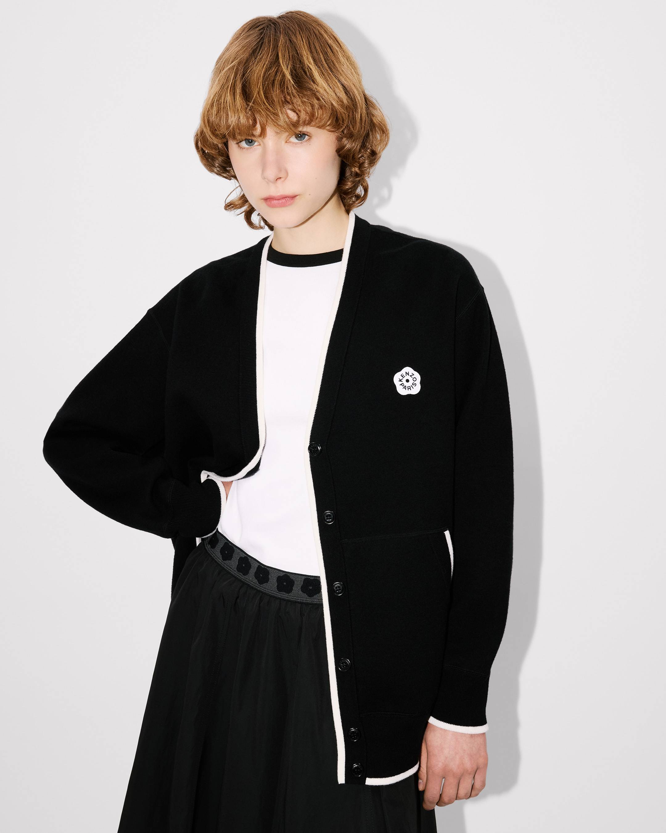 'Boke Flower 2.0' embroidered cardigan in cotton and wool