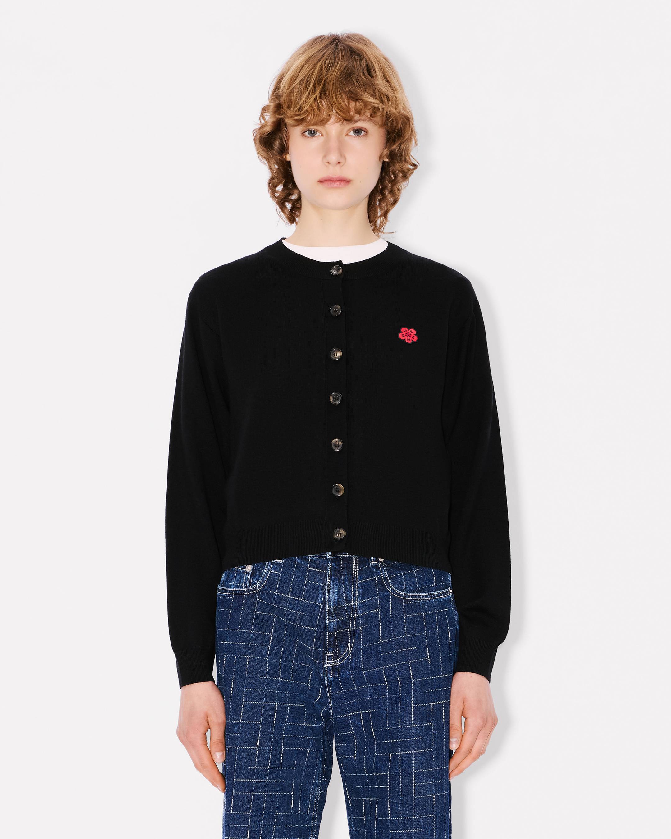 Cardigan brodé 'Boke Flower' en laine mérinos