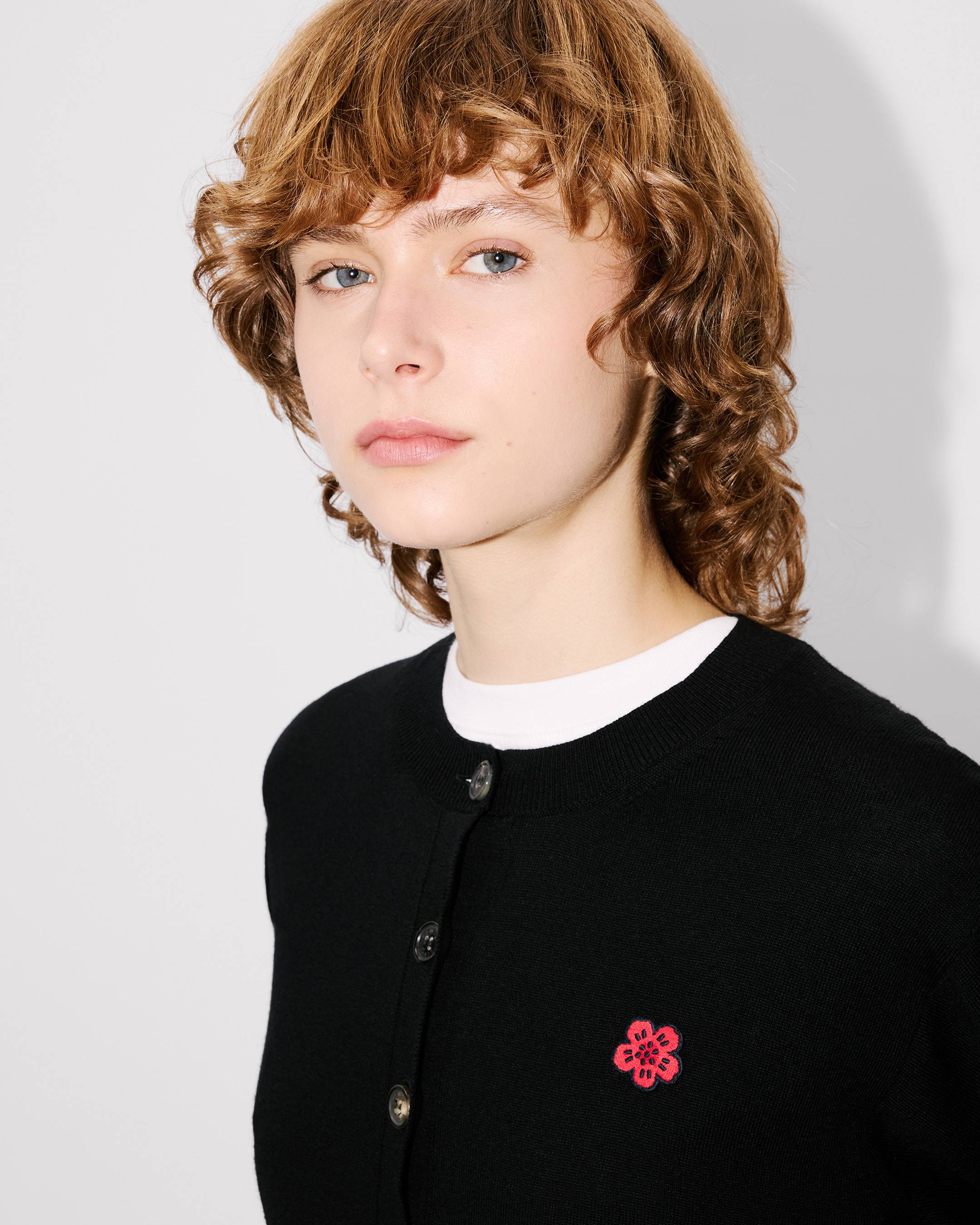 Cardigan brodé 'Boke Flower' en laine mérinos