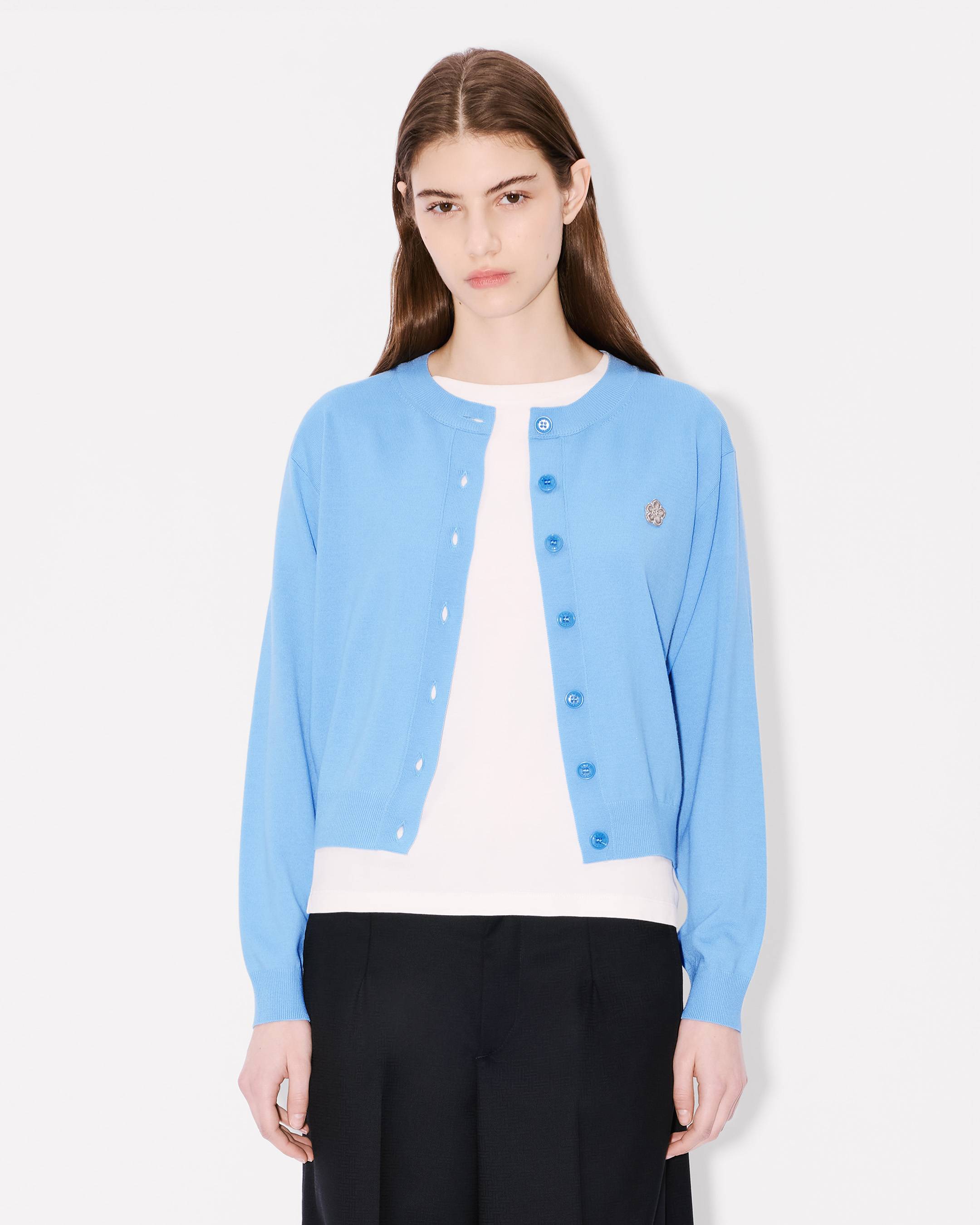 'Boke Flower' embroidered cardigan in Merino wool